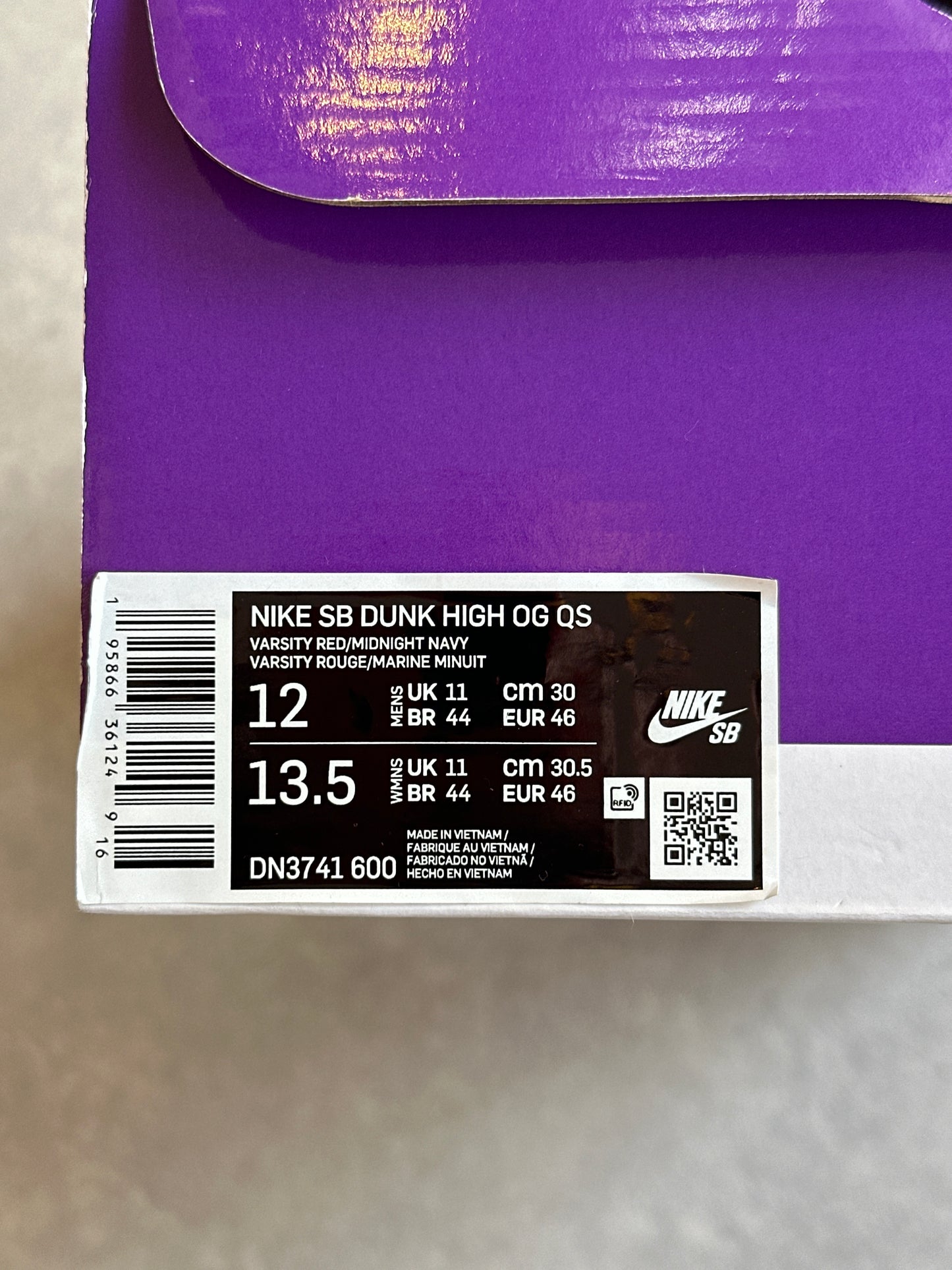 Nike x Supreme Dunk High SB By Any Means 46 Blue/red