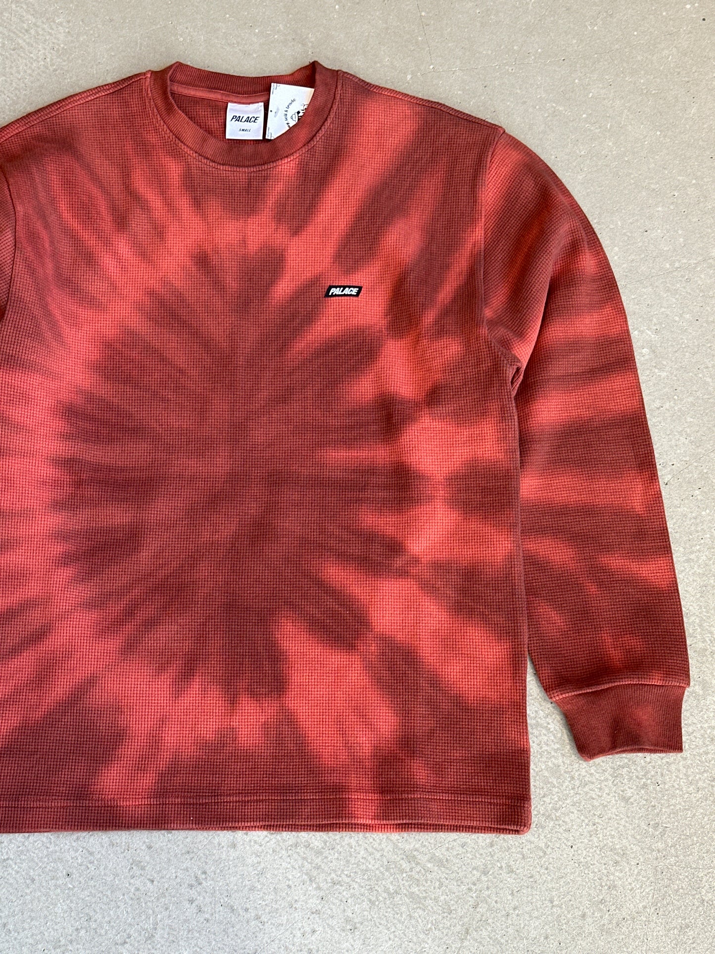Palace Tie-Dye Waffle Longsleeve Burt Orange