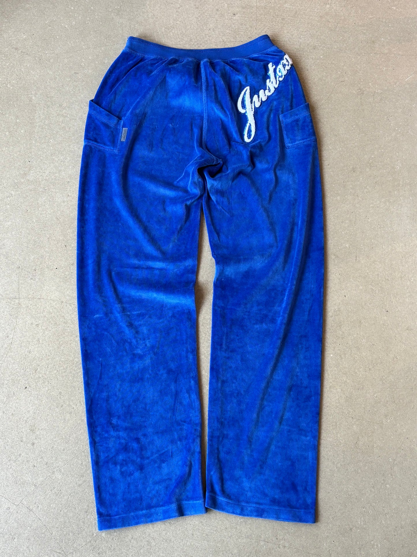 Just Cavalli Velour Track Pants Blue S