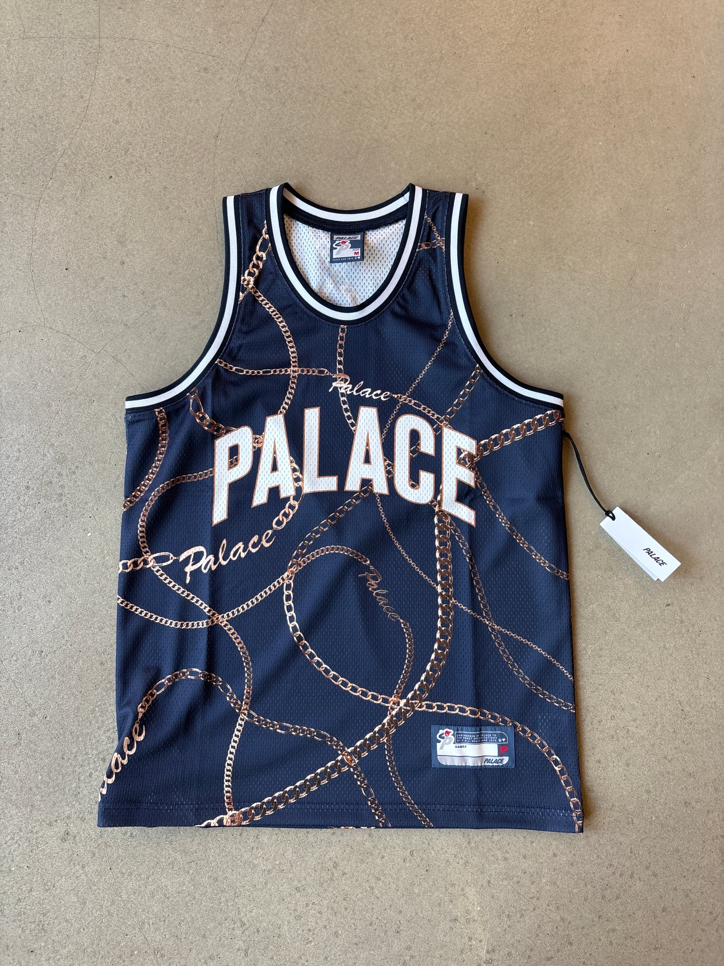 Palace Chain Basketball Vest Navy