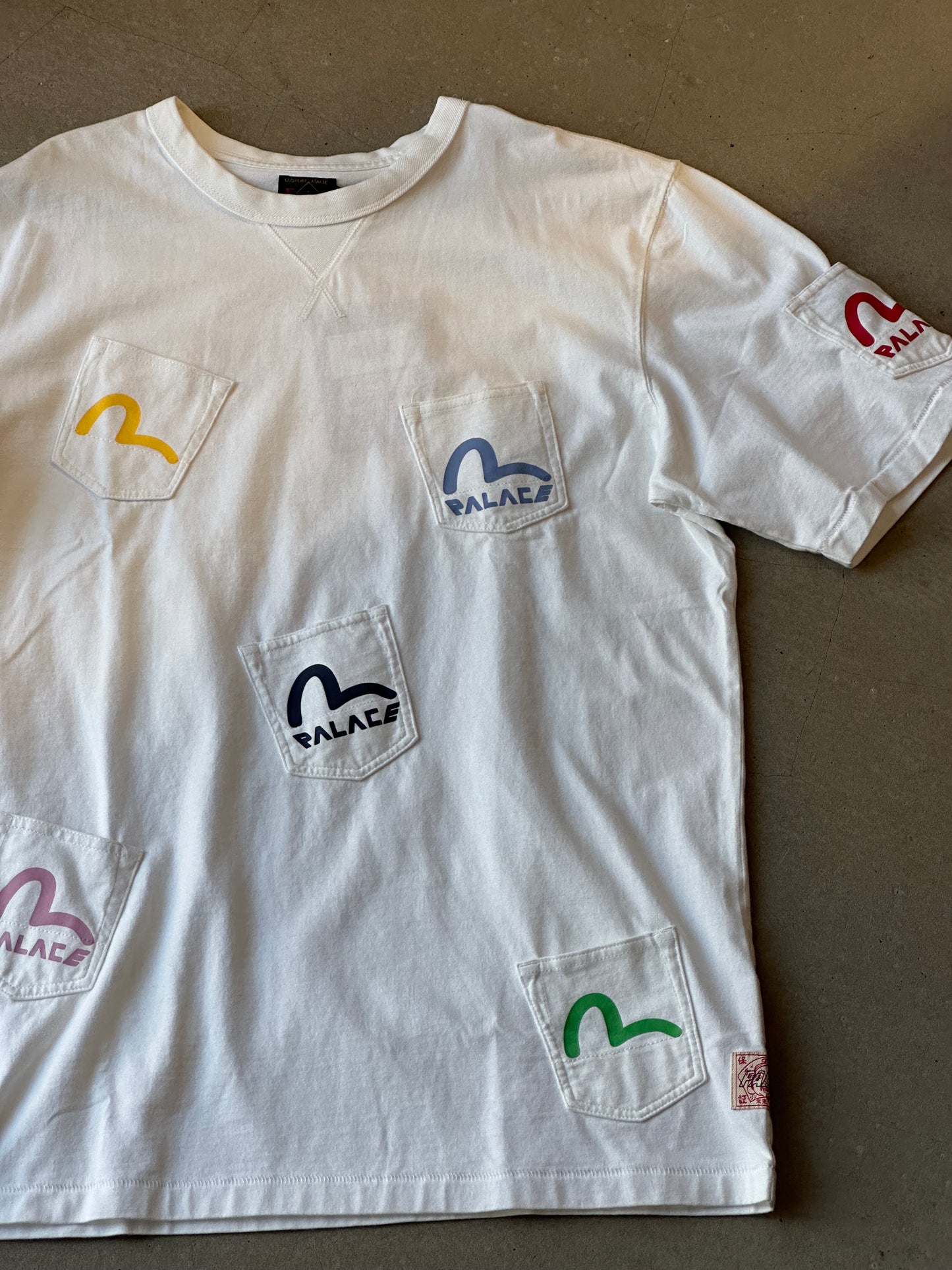 Palace X Evisu Multipocket Tee White XL