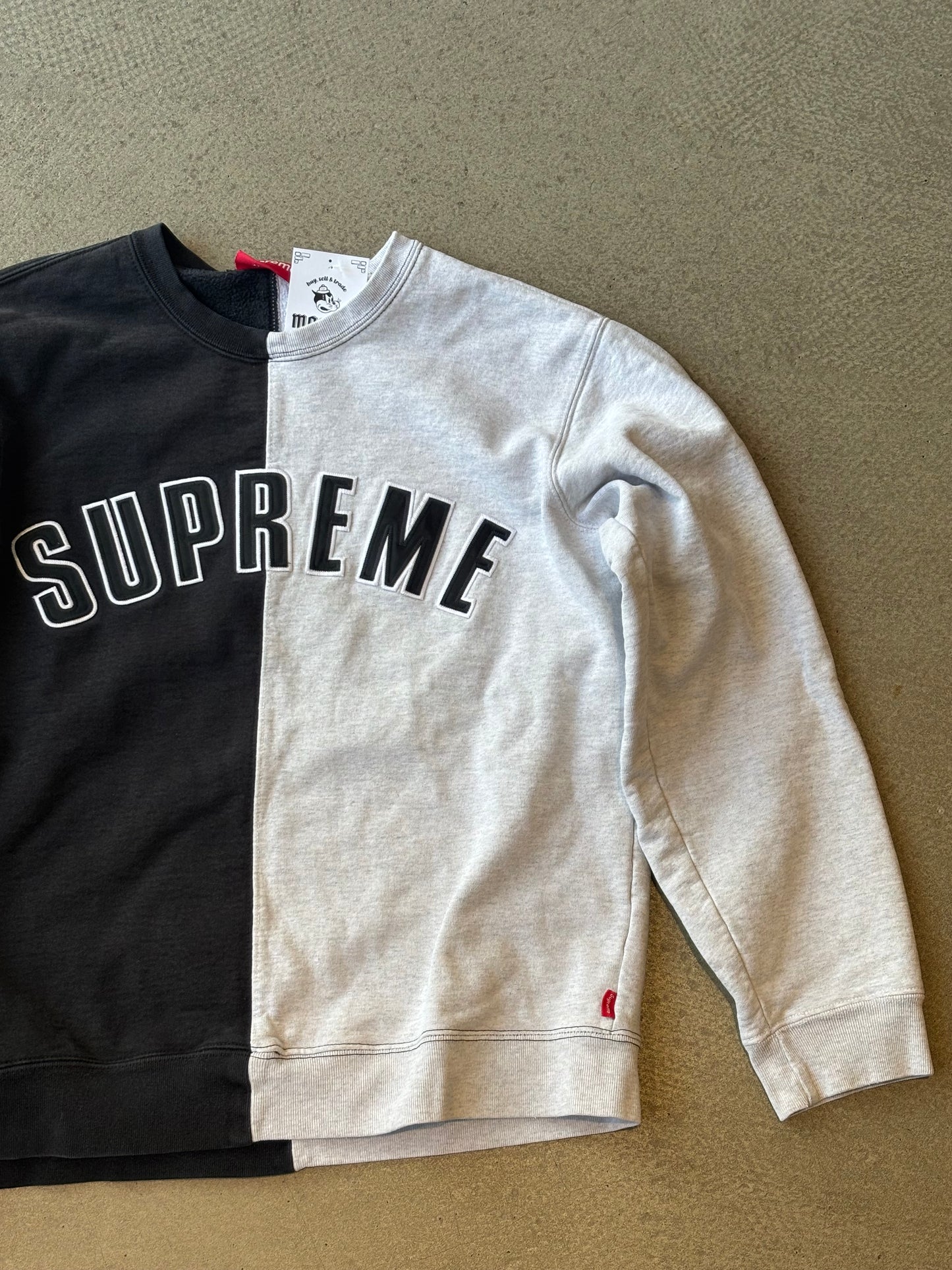 Supreme Split Crewneck Sweatshirt Black M