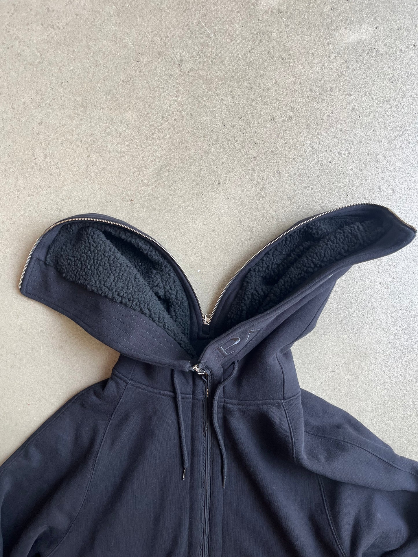 Palace Split Hood Bomber Sweat White