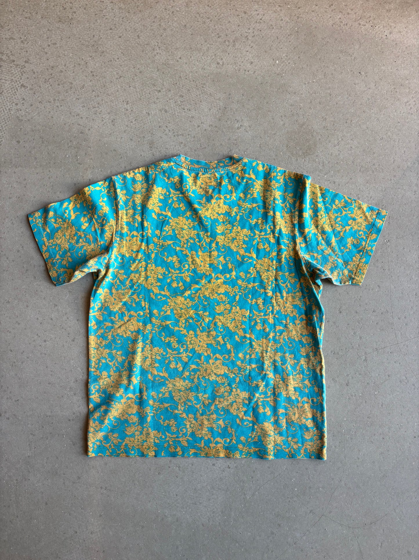 Supreme Mini Boxlogo Teal Floral Tee Medium