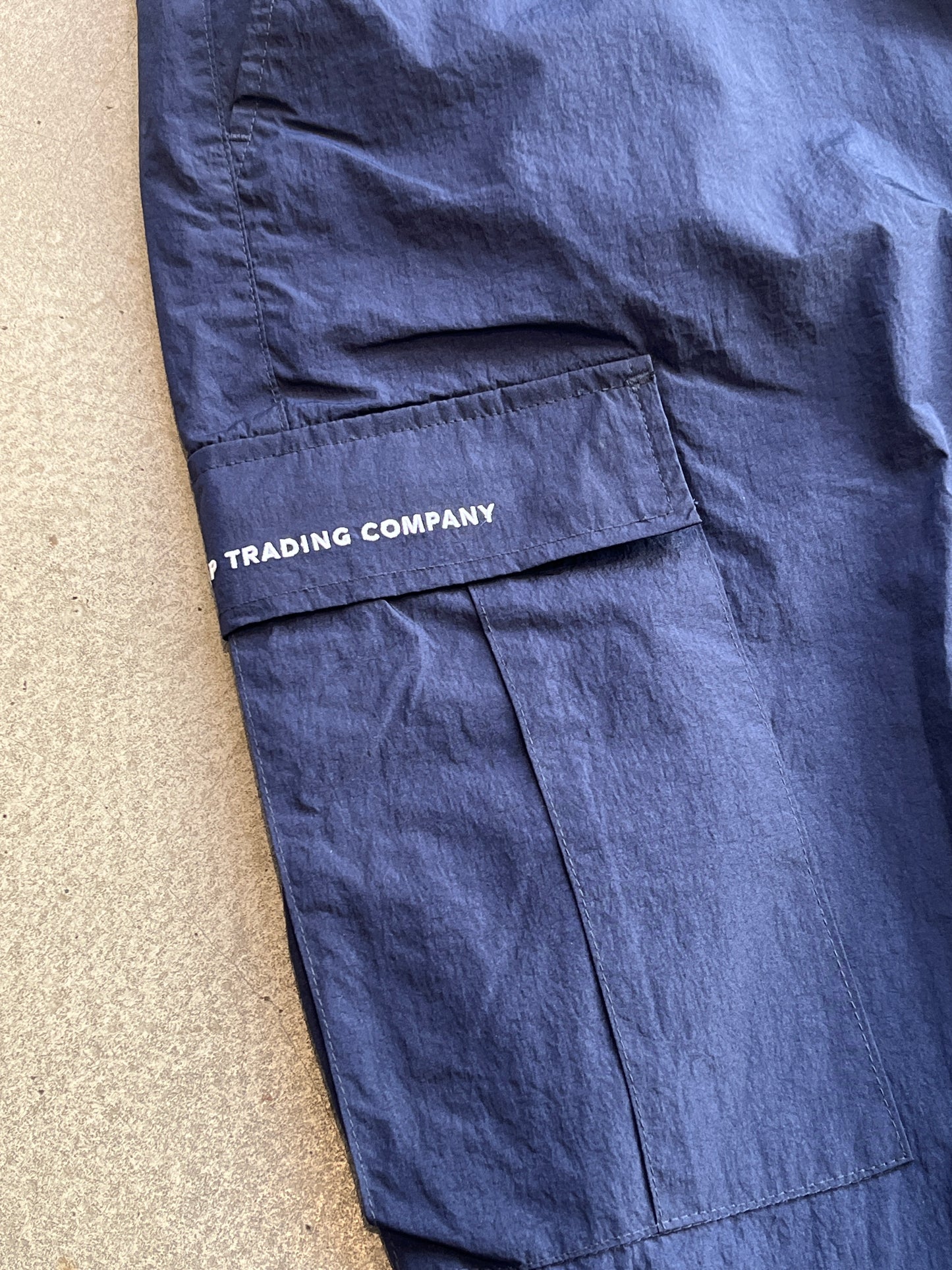 Pop Trading Company Nylon Navy Trackpants Large