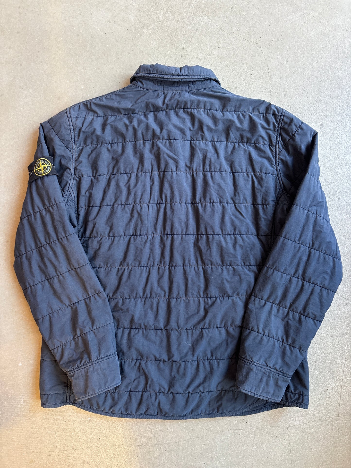 Vintage Stone Island Quilted Overshirt Navy XXL