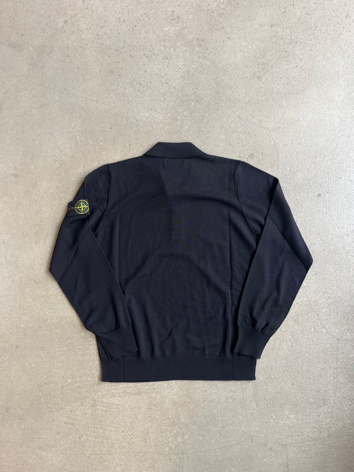 Stone Island Button Up Knit Black Small