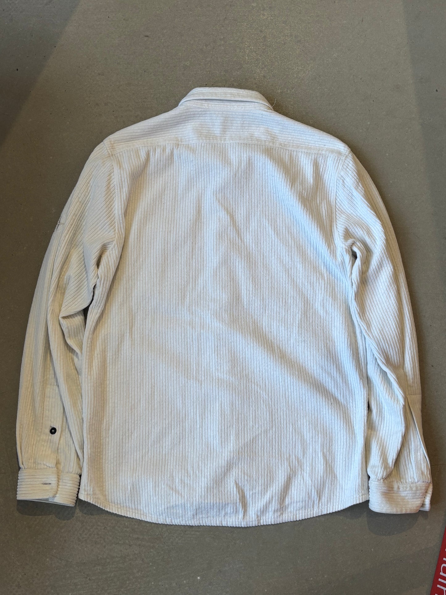Stone Island Button Up White Curdoroy S