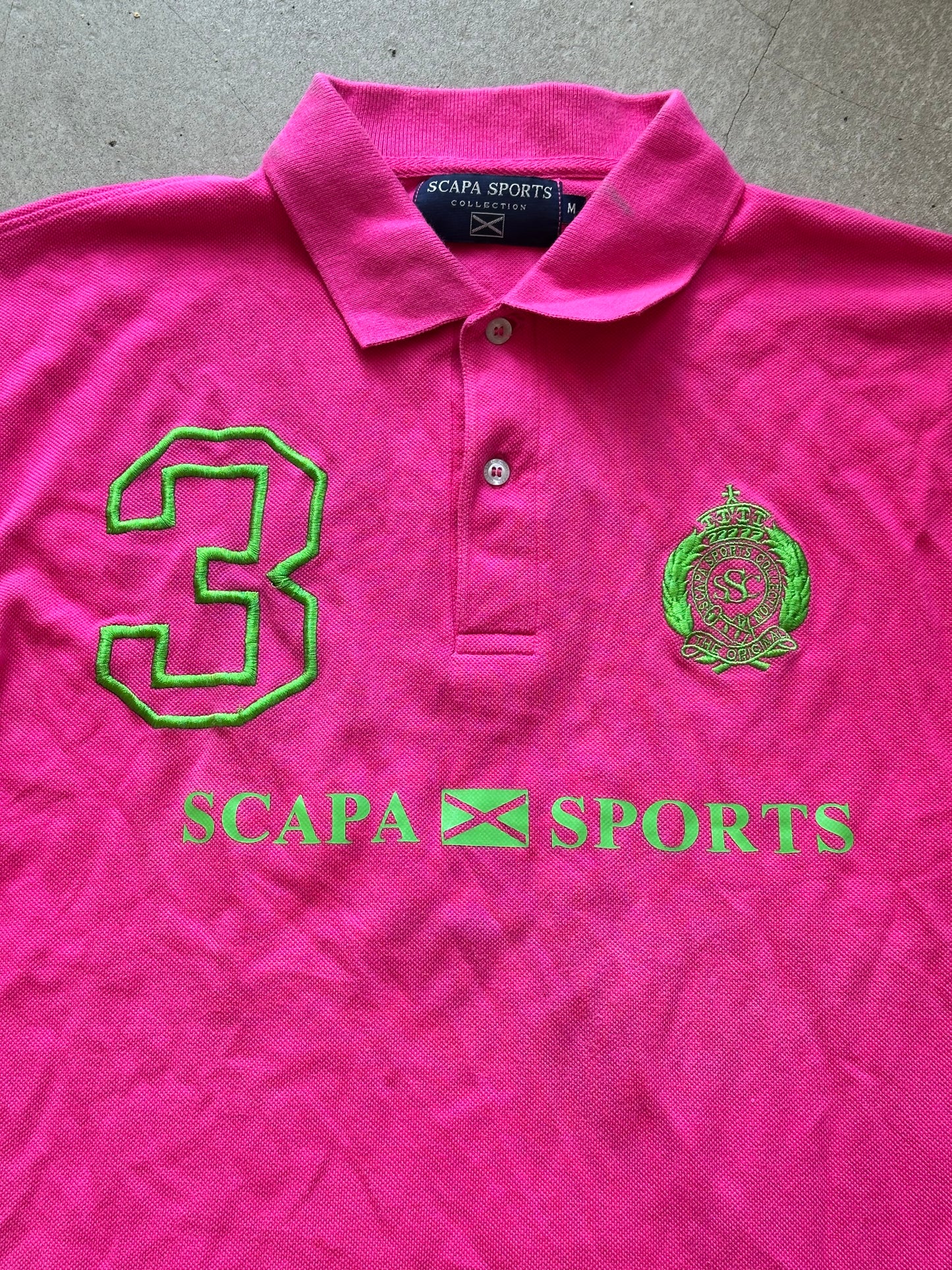 Scapa Sports Polo Pink Size M
