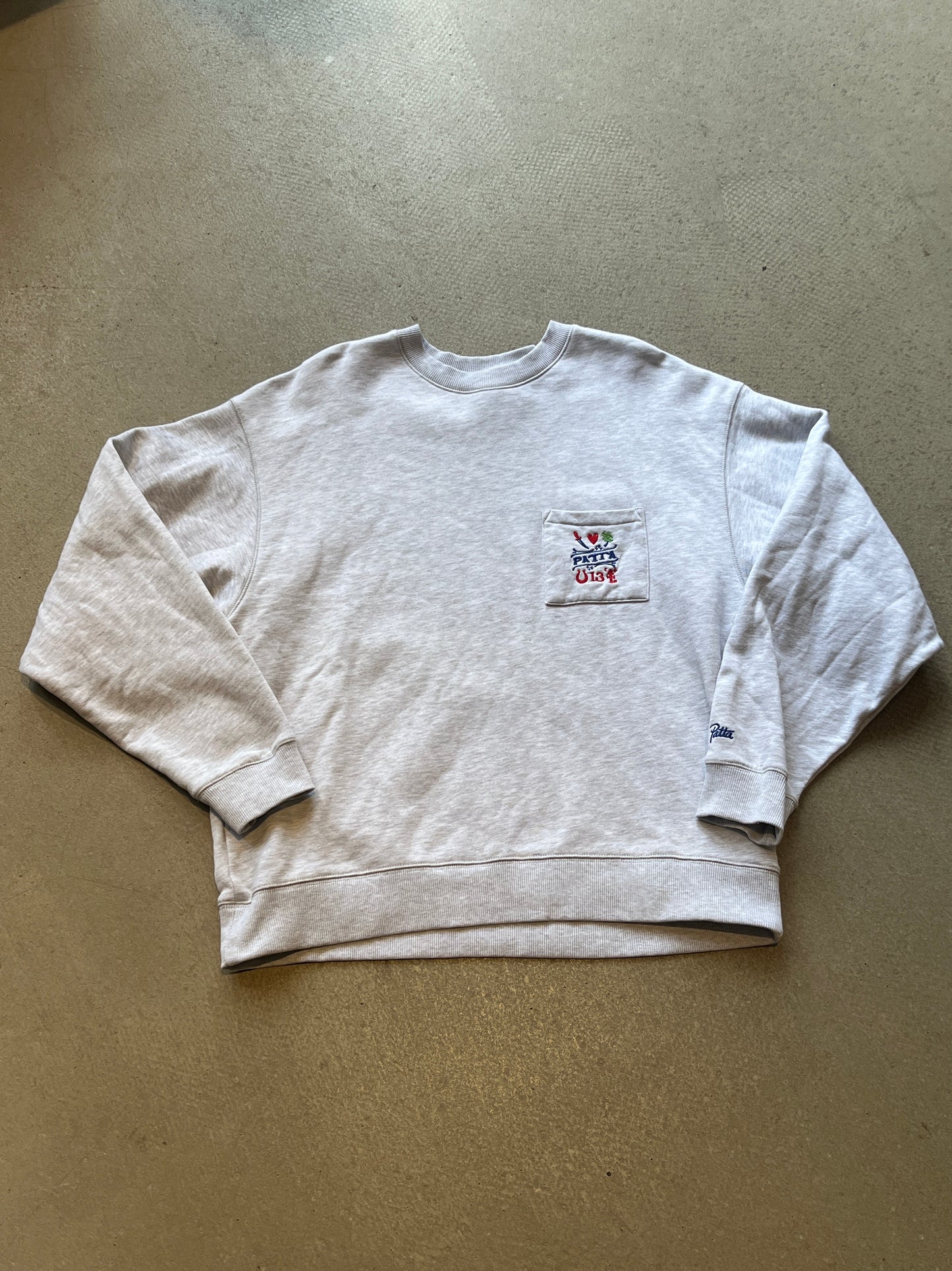 Patta Lucky Pocket Sweater Grey L