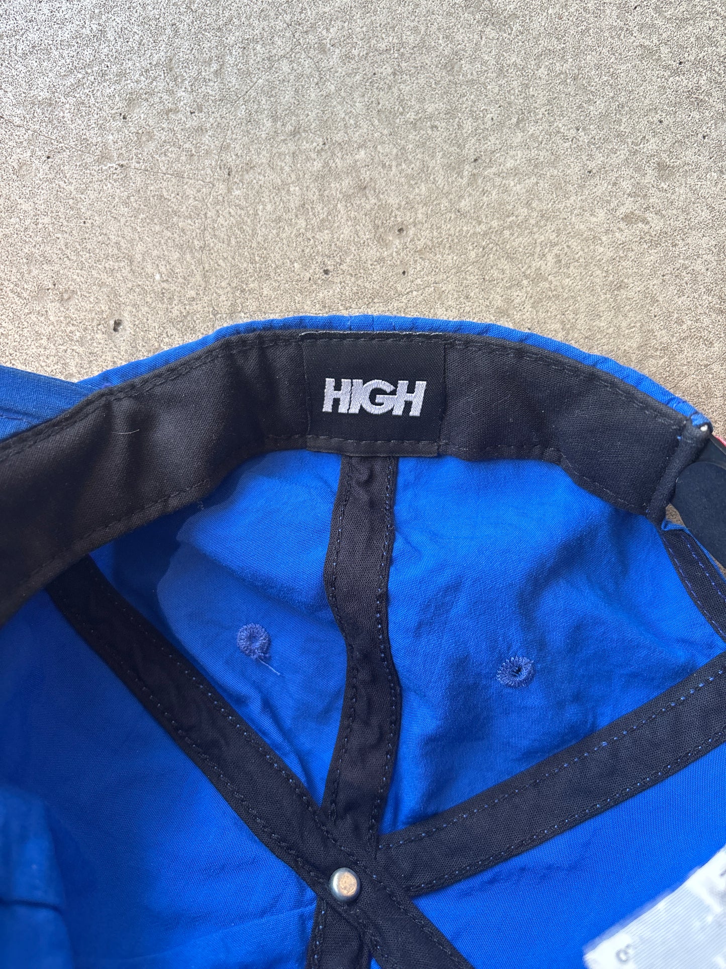 High Snapback Cap Blue