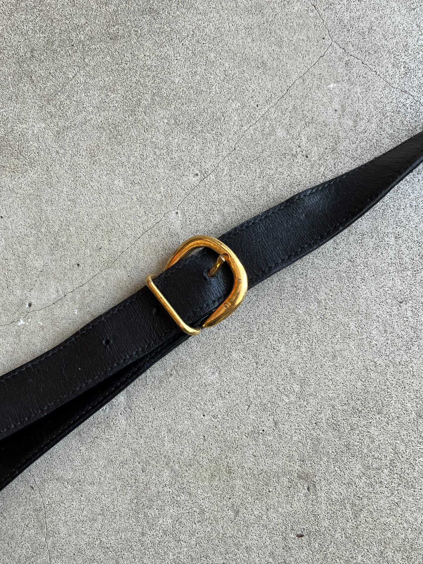 Vintage Gucci Crossbody Leather Bag Black