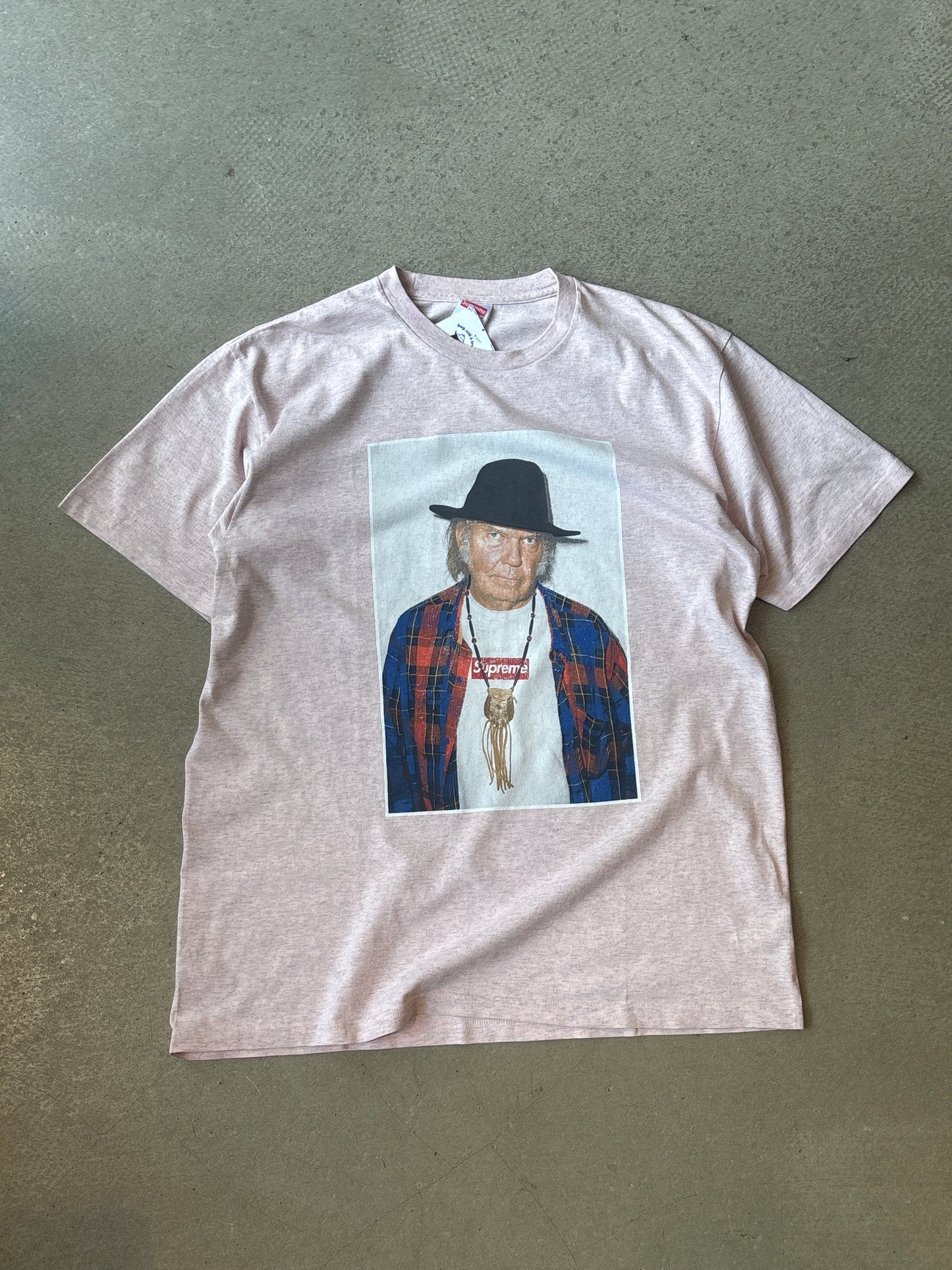 Supreme Photo Tee Neil Young Pink Size XL