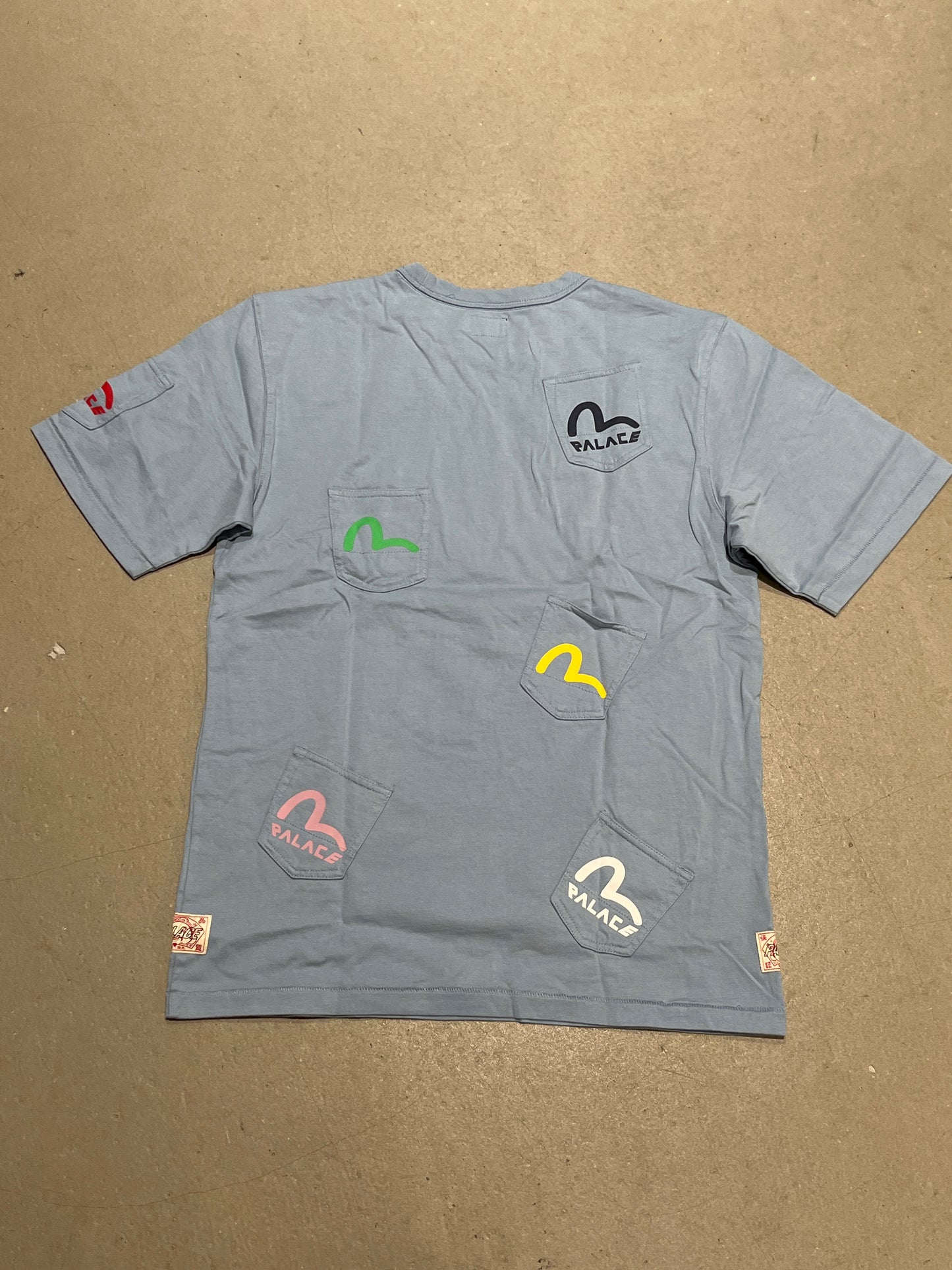 Palace X Evisu Multipocket Tee Blue Medium