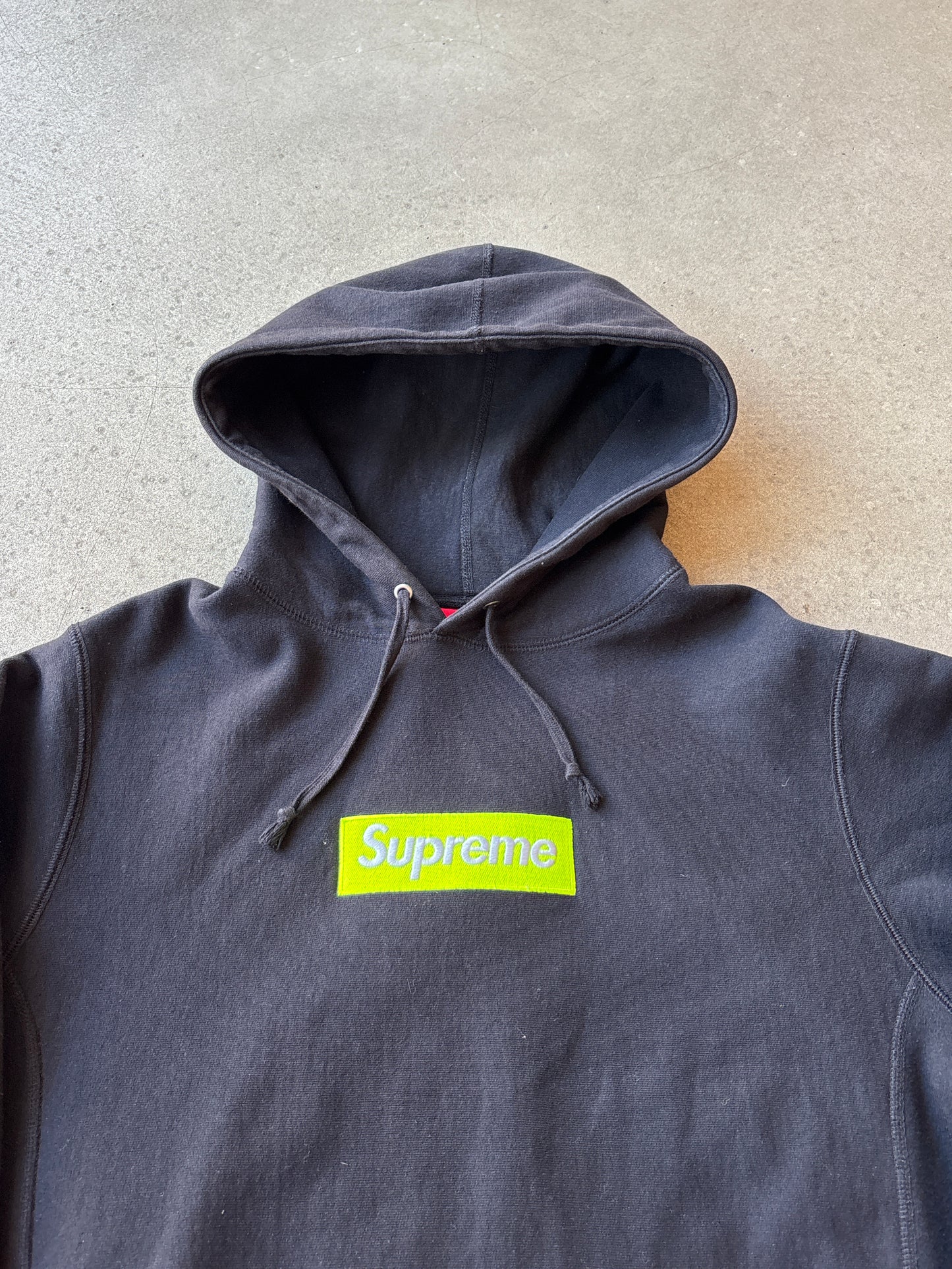Supreme Box Logo Volt Hoodie Black L