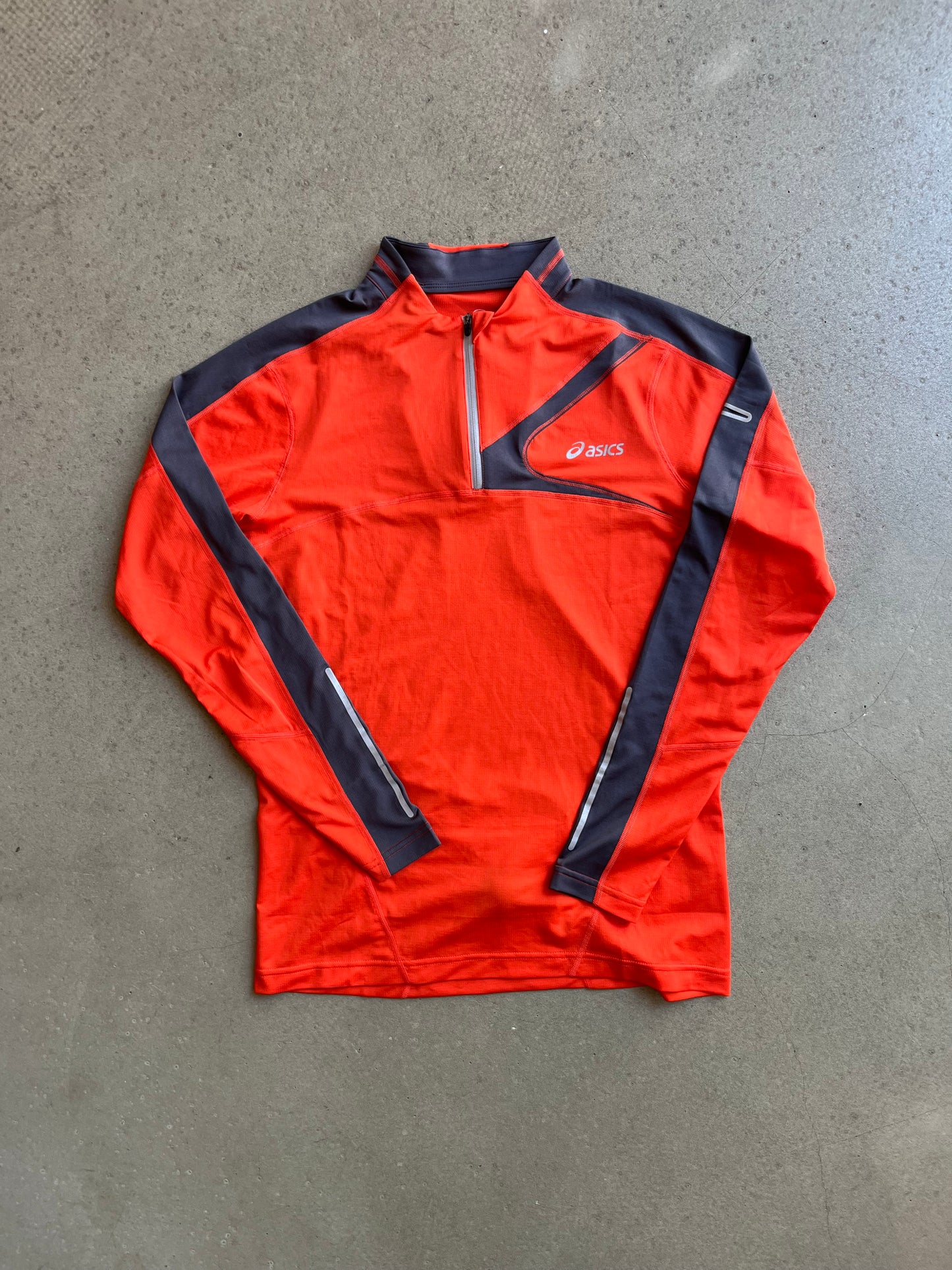 Asics Running Long Sleeve Half Zip Orange M
