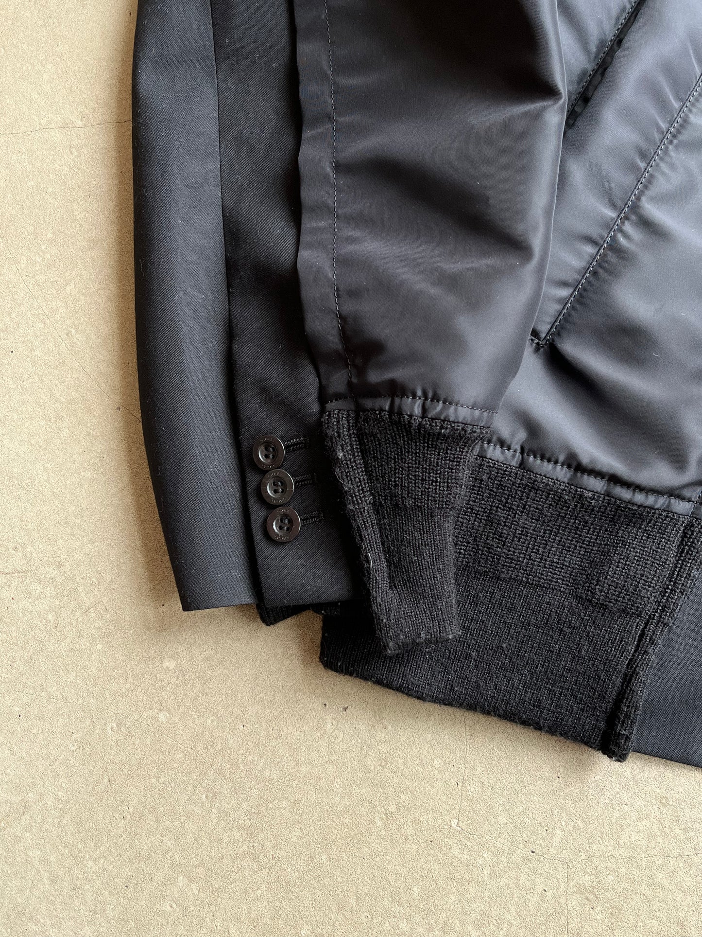 Sacai Wool Blended Twill Jacket Black Medium