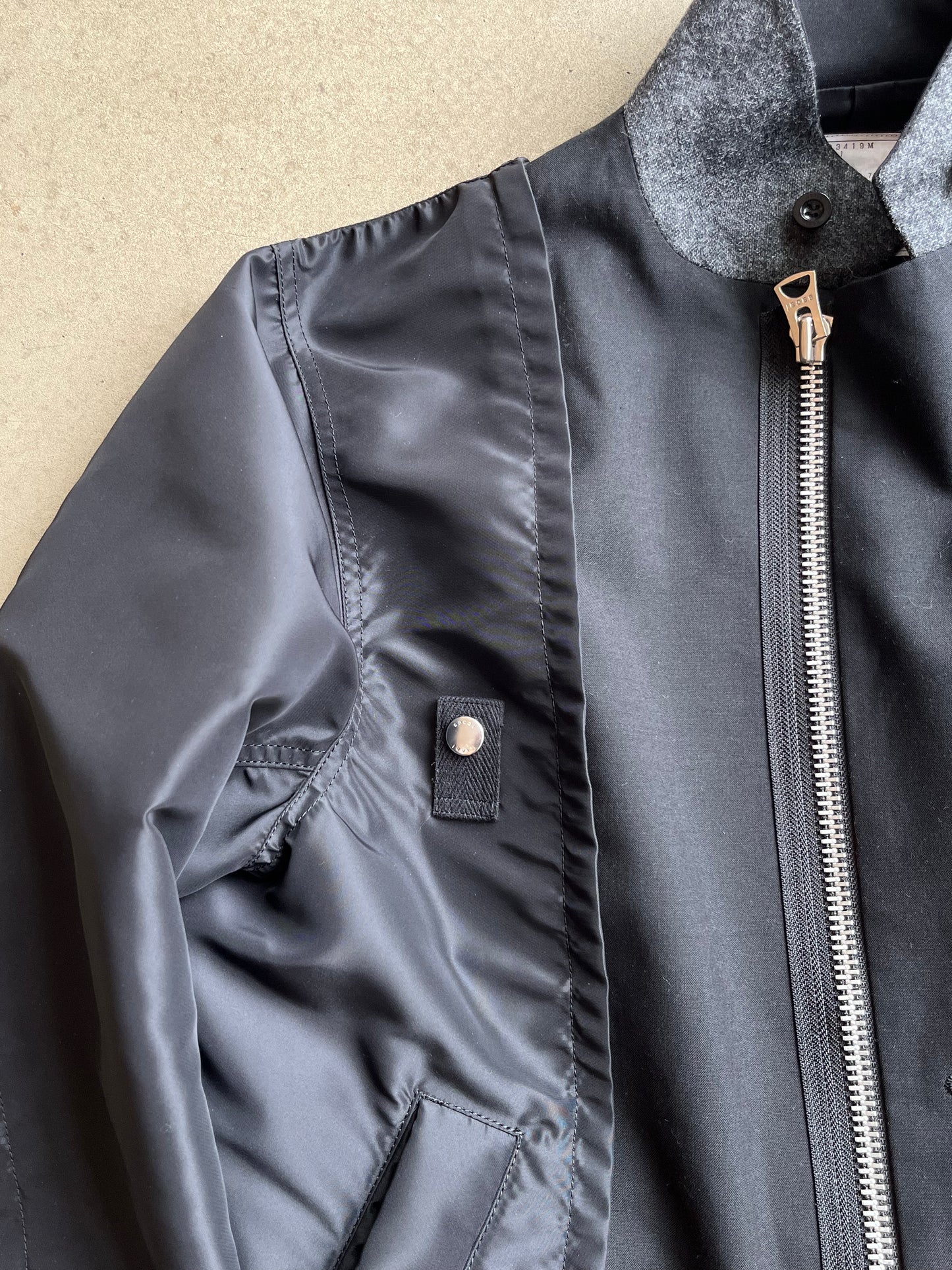 Sacai Wool Blended Twill Jacket Black Medium