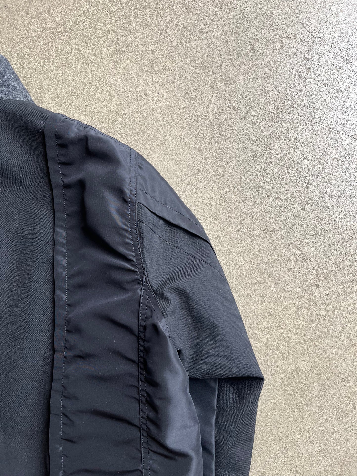 Sacai Wool Blended Twill Jacket Black Medium