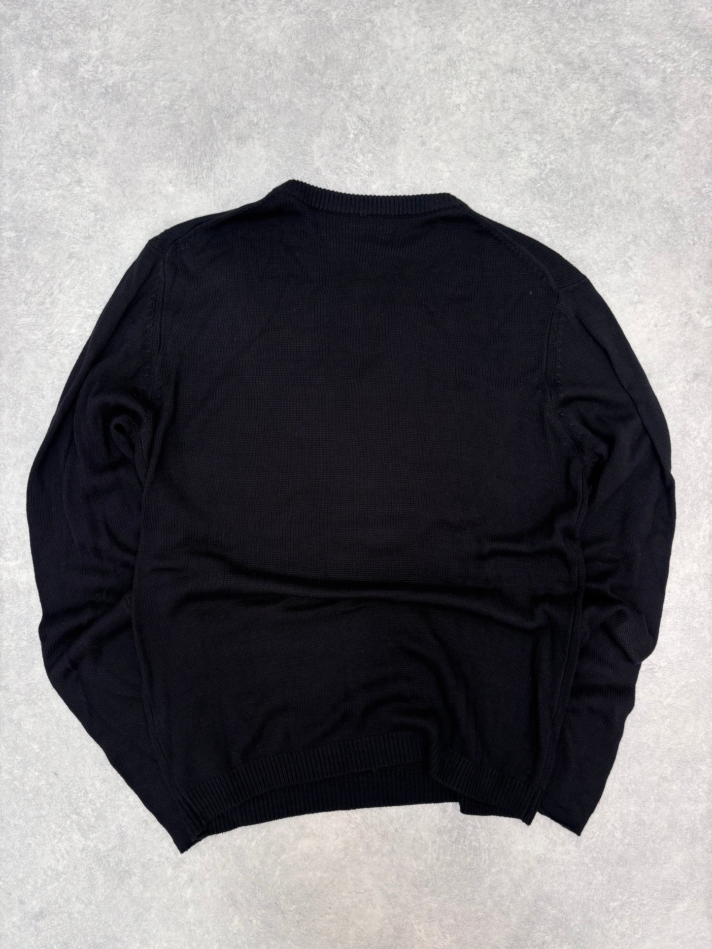Evisu Deluxe Button Sailor Knit Black Large