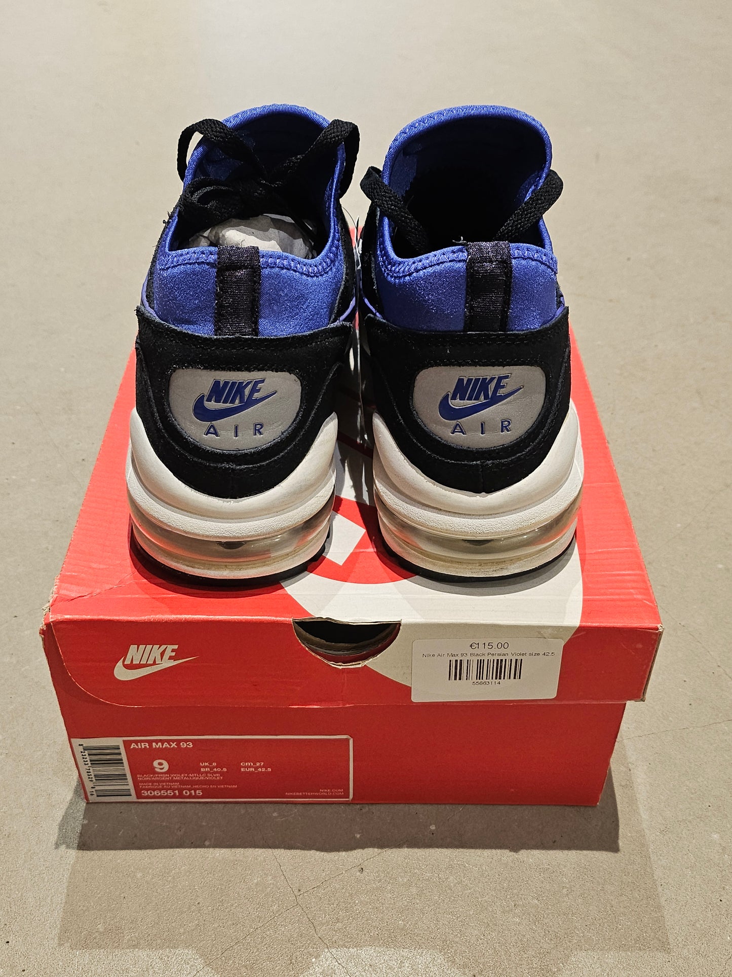 Nike Air Max '93 Black Persian Violet EU 42.5