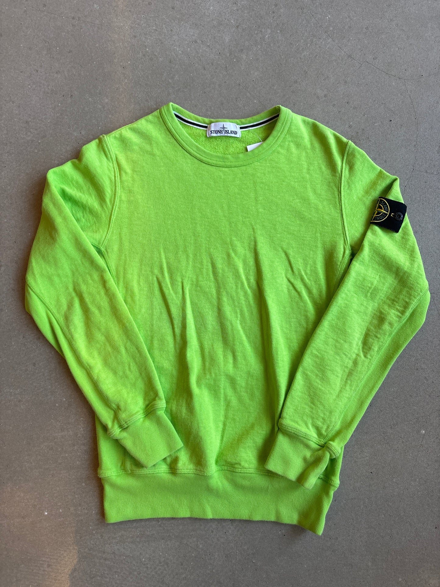 Stone Island Bright Green Sweater Medium