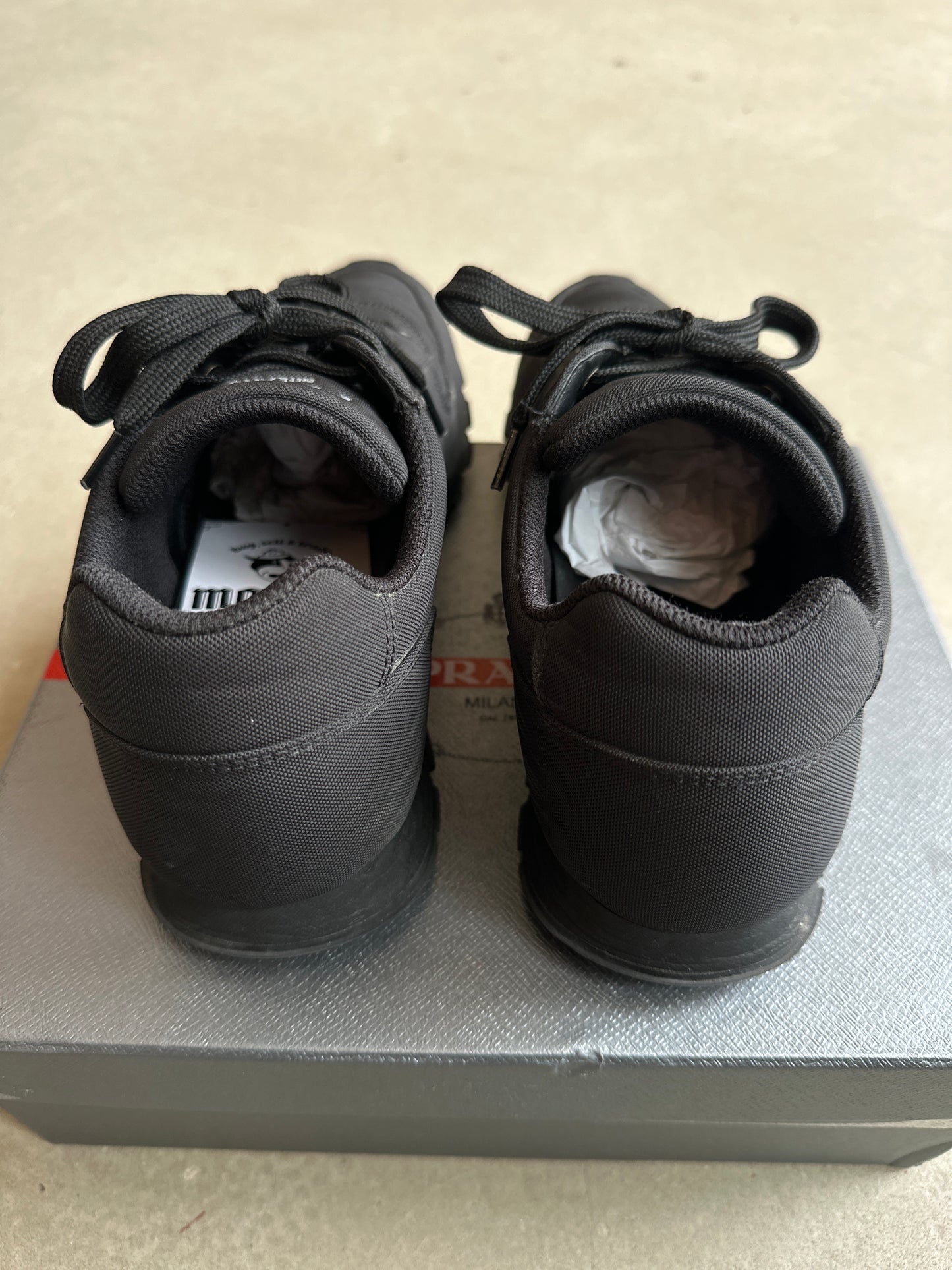Prade Re-Nylon Black Sneakers Size 8.5