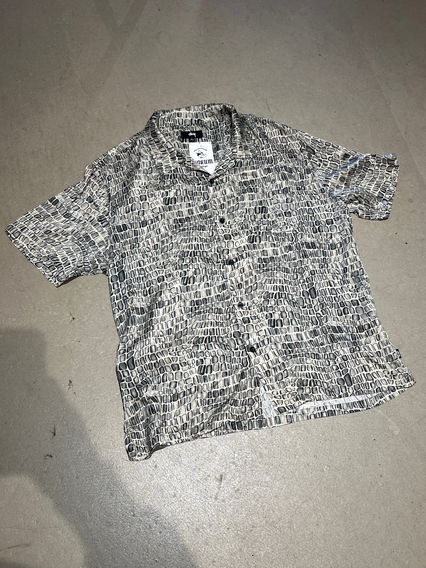 Stussy Shirt Print Green XL