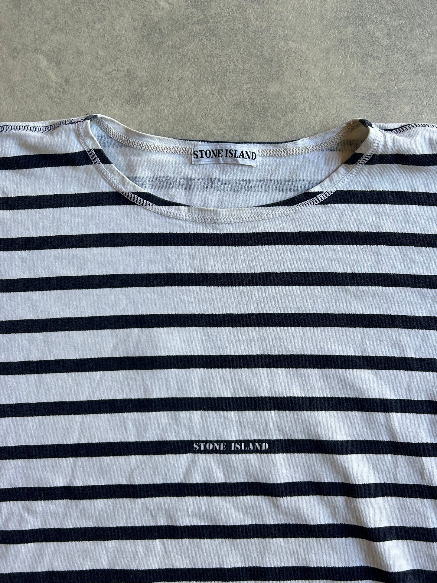 Stone Island Blue Japan Exclusive Cropped Tee Medium