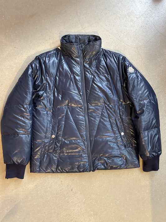 Moncler Big M Logo Reversible Down Jacket Navy L