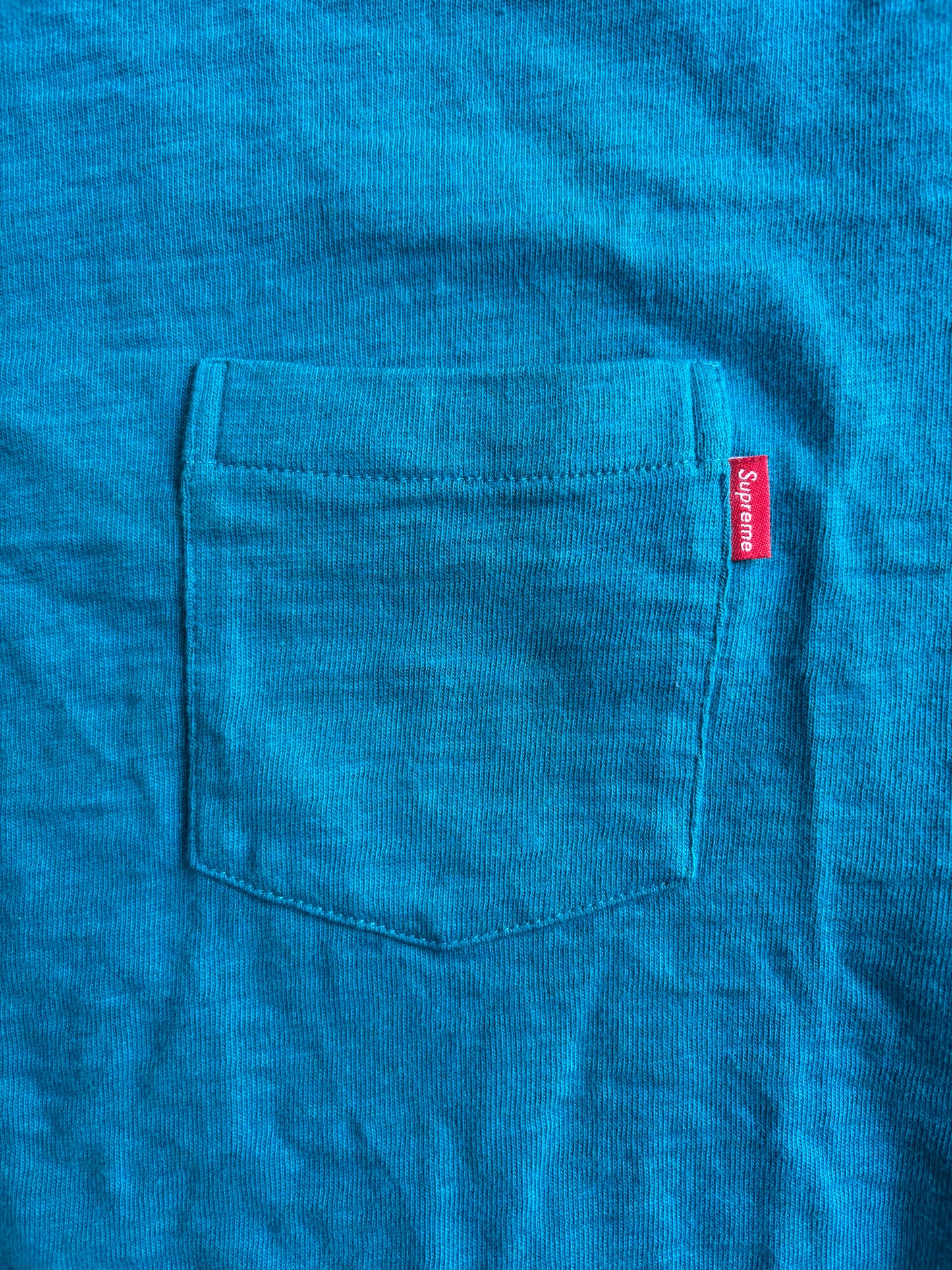 Supreme Pocket Heavy Tee Size L Marine Blue
