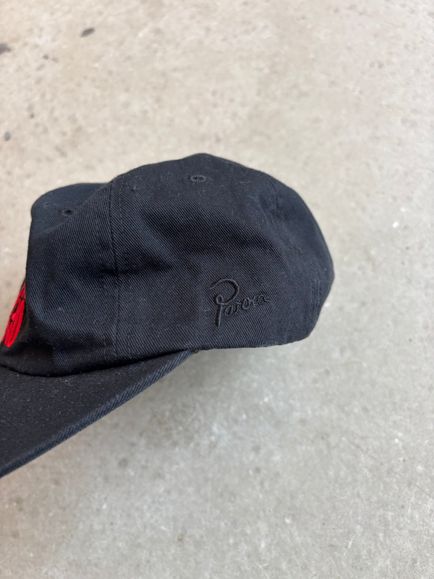 Parra x Red Light Radio 6 Panel Cap Black