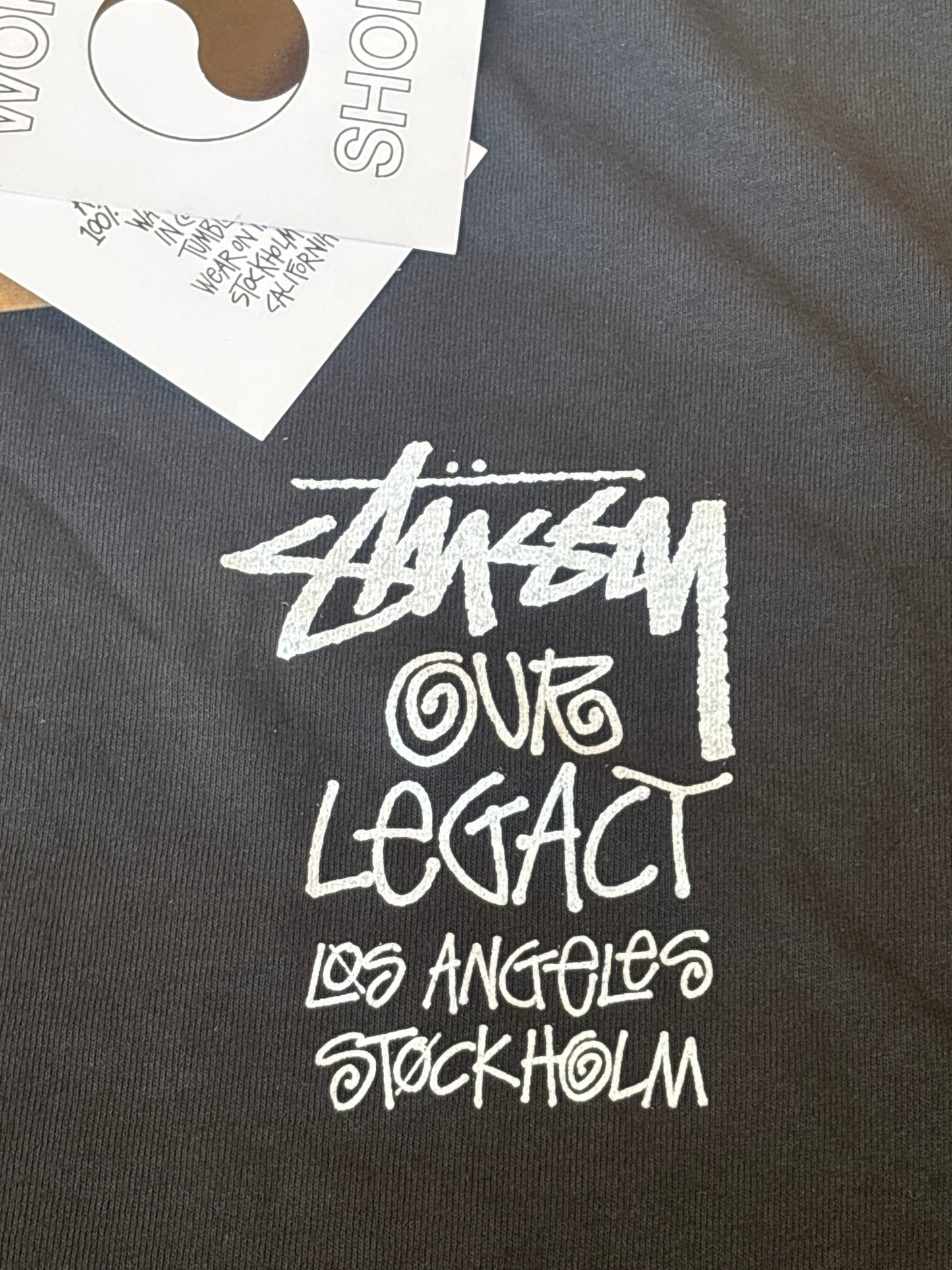 Stussy x Our Legacy Work Shop Surfman Pigment Dyed Tee Black