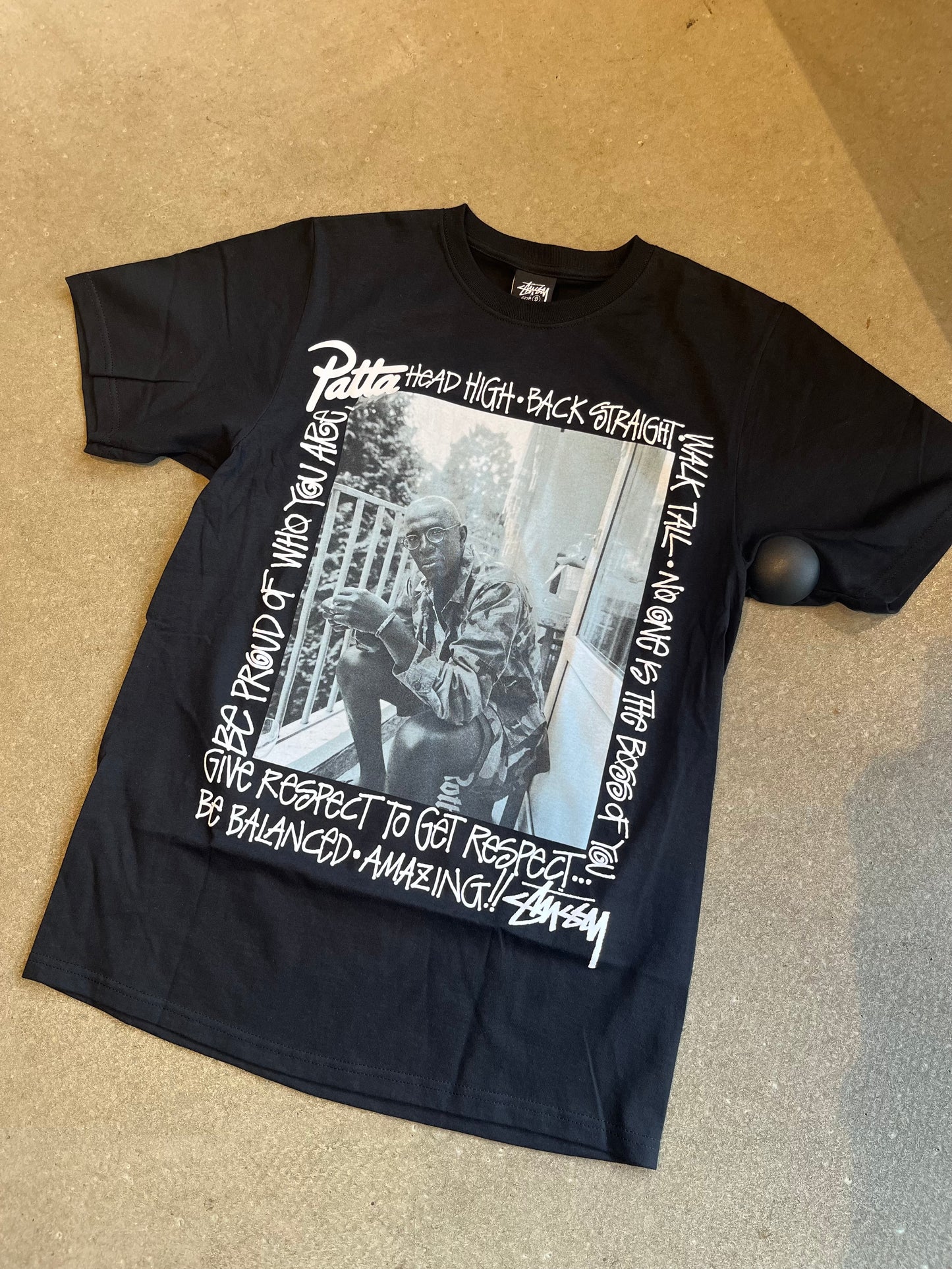 Stussy x Patta Respect Tee Black S