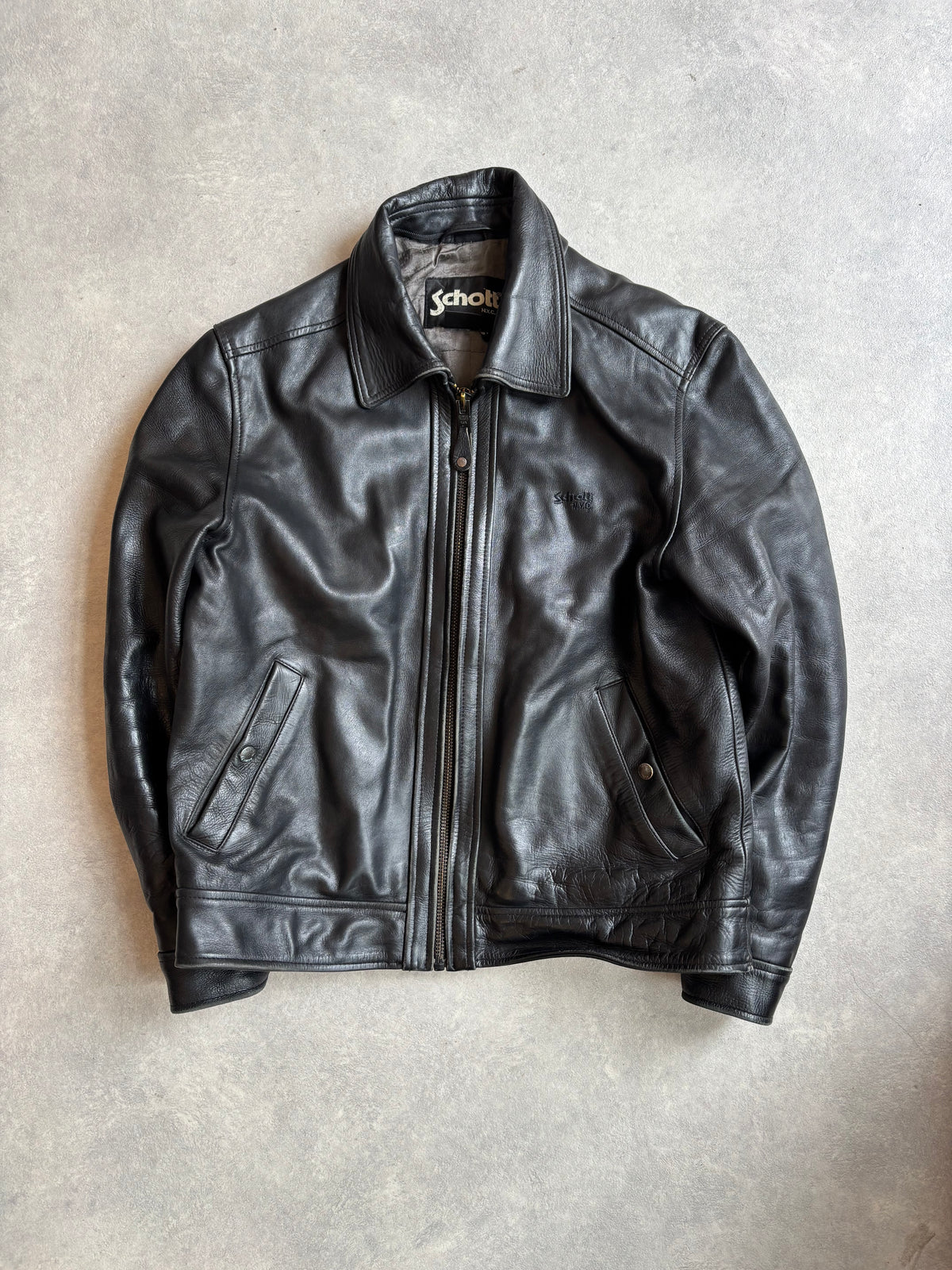 Schott NYC Vintage Leather Jacket Medium