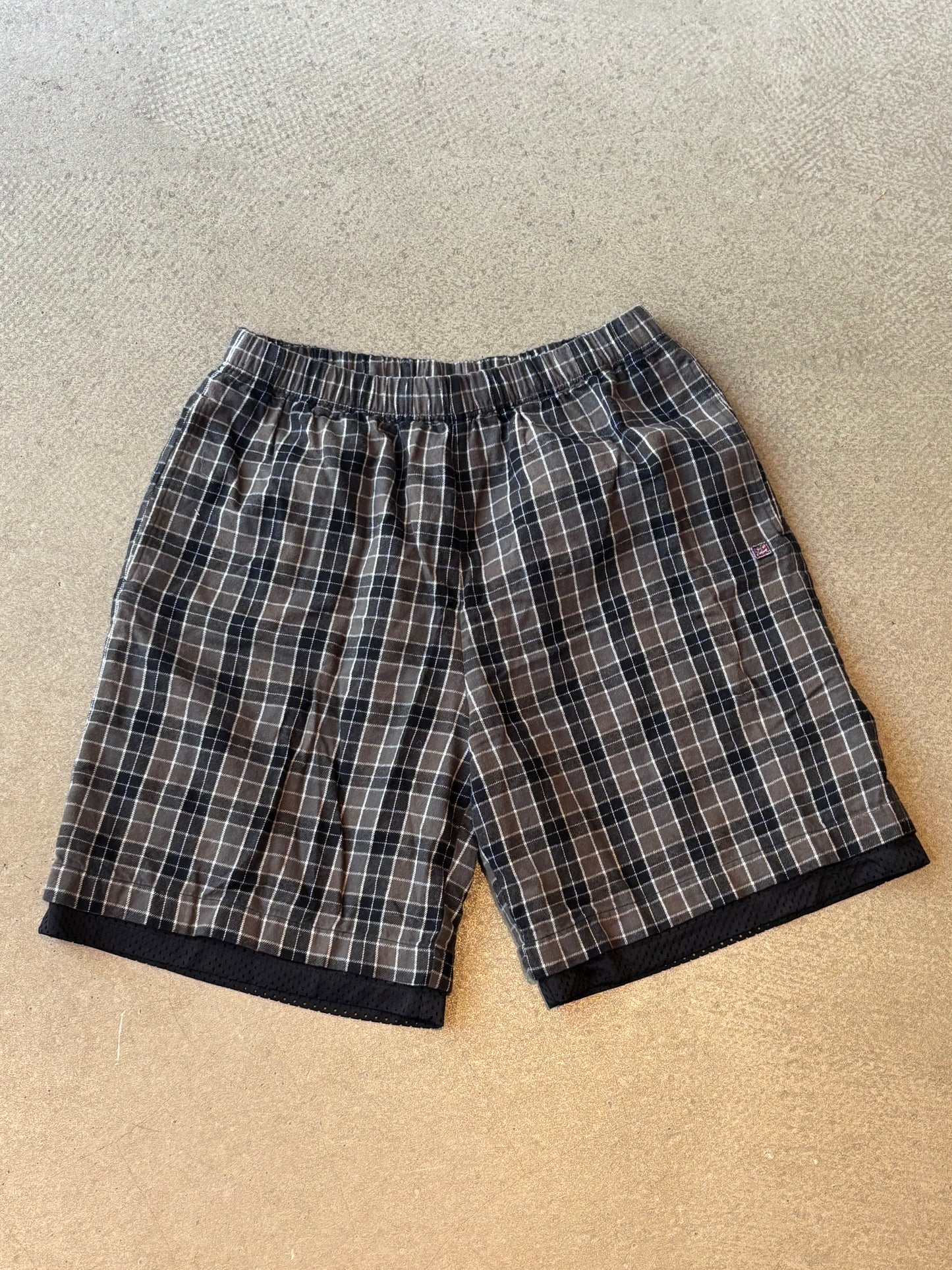 Acne Studios Checked Cotton Flannel Shorts M