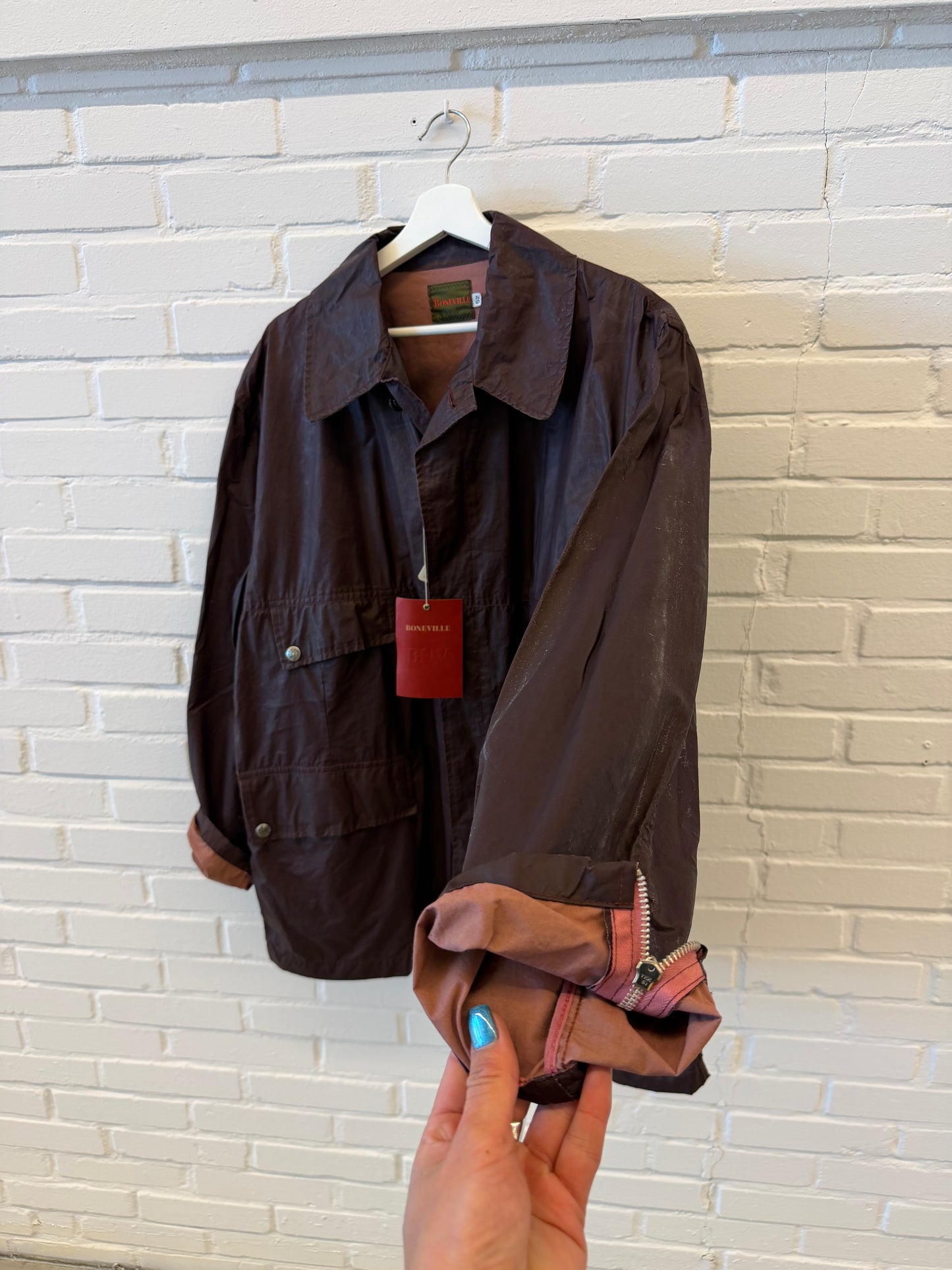 Boneville Aubergine Wax Jas 52