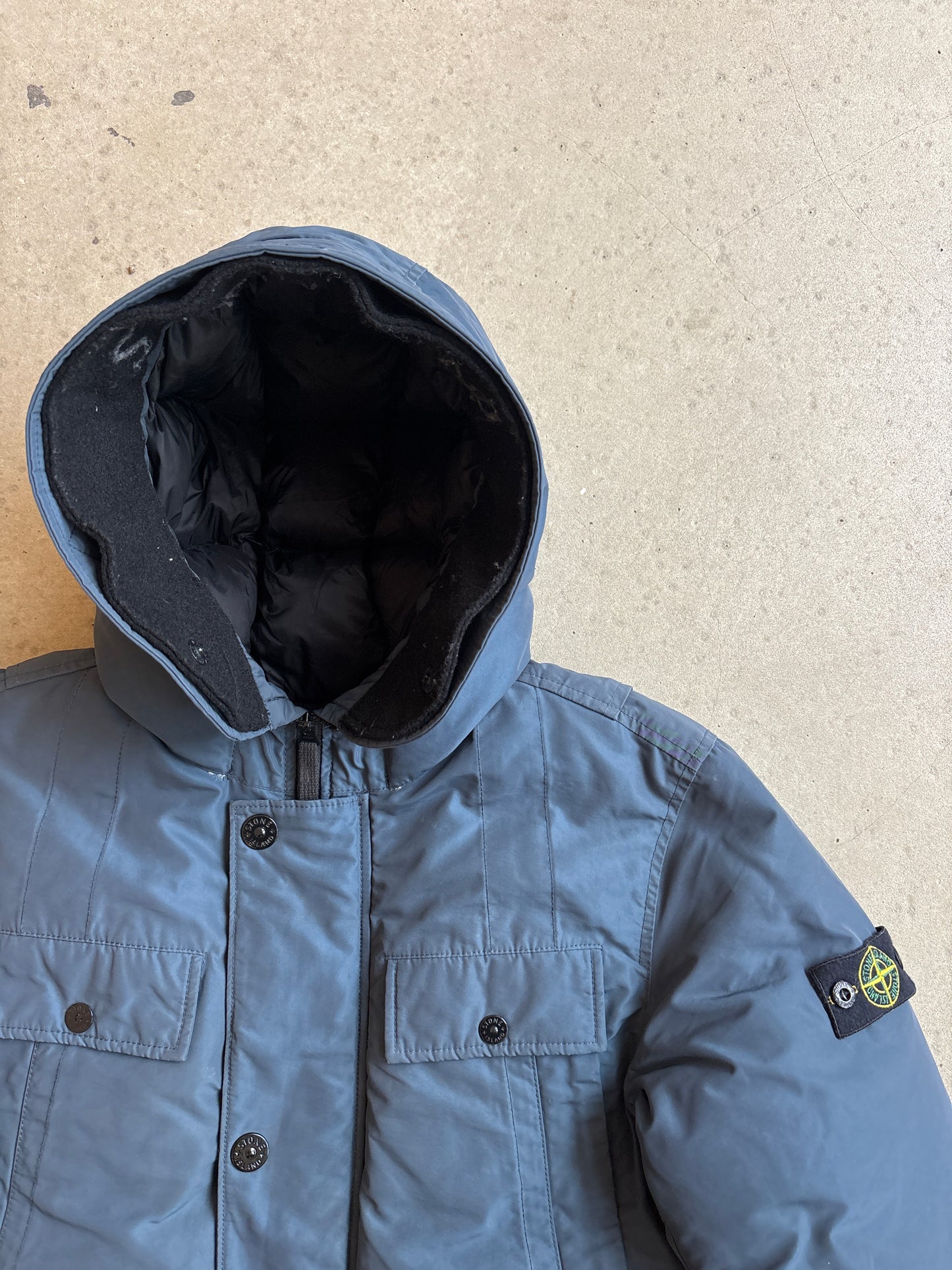 Stone Island Junior Down Jacket Navy 14Y