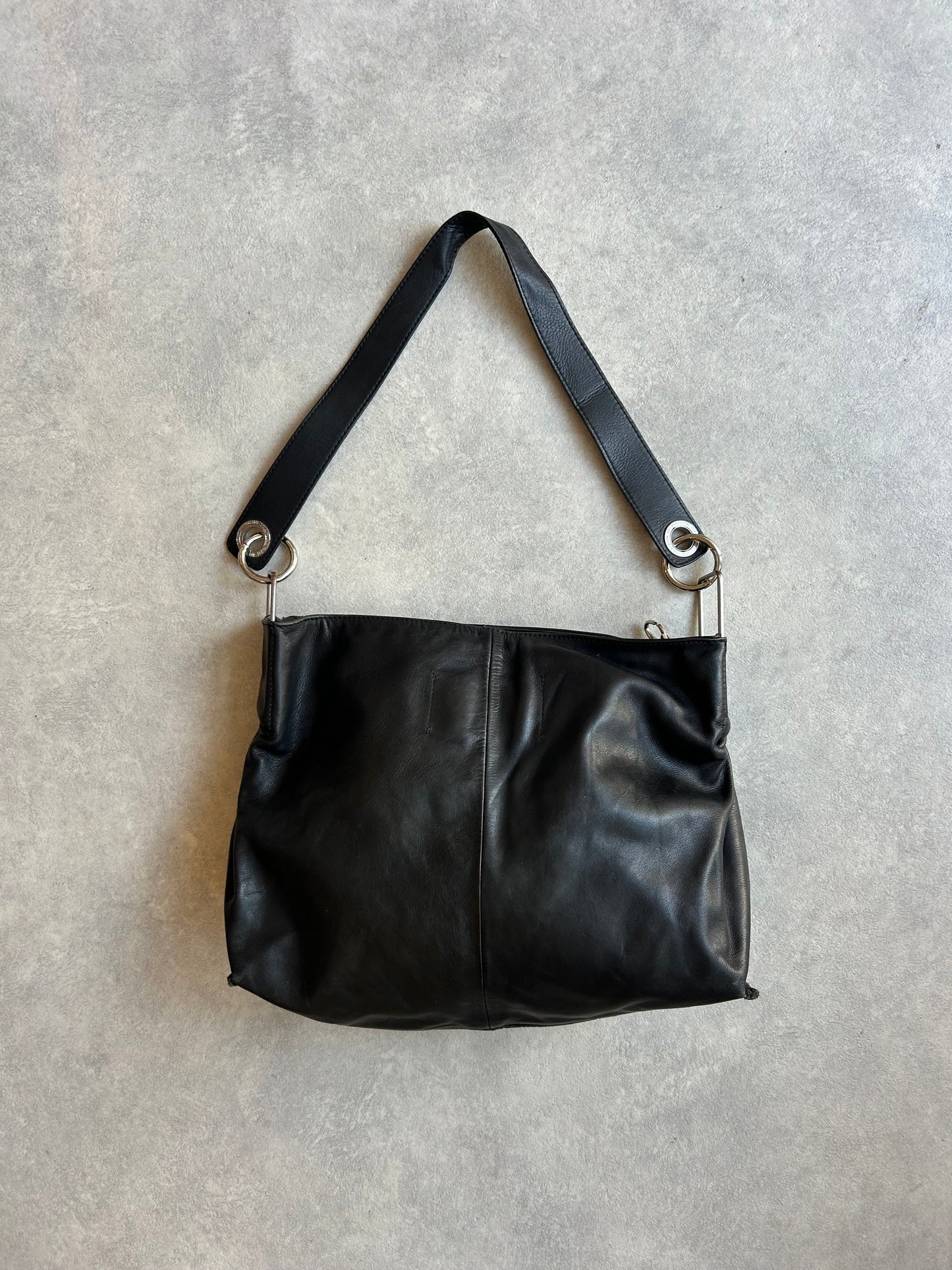 Diesel Leather Shoulder Bag Black