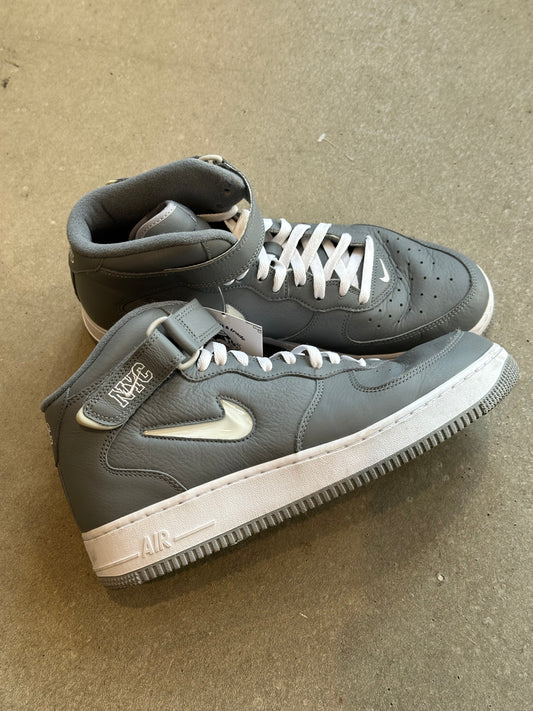 Nike Air Force 1 Mid Jewel NYC Cool Grey EU 44.5