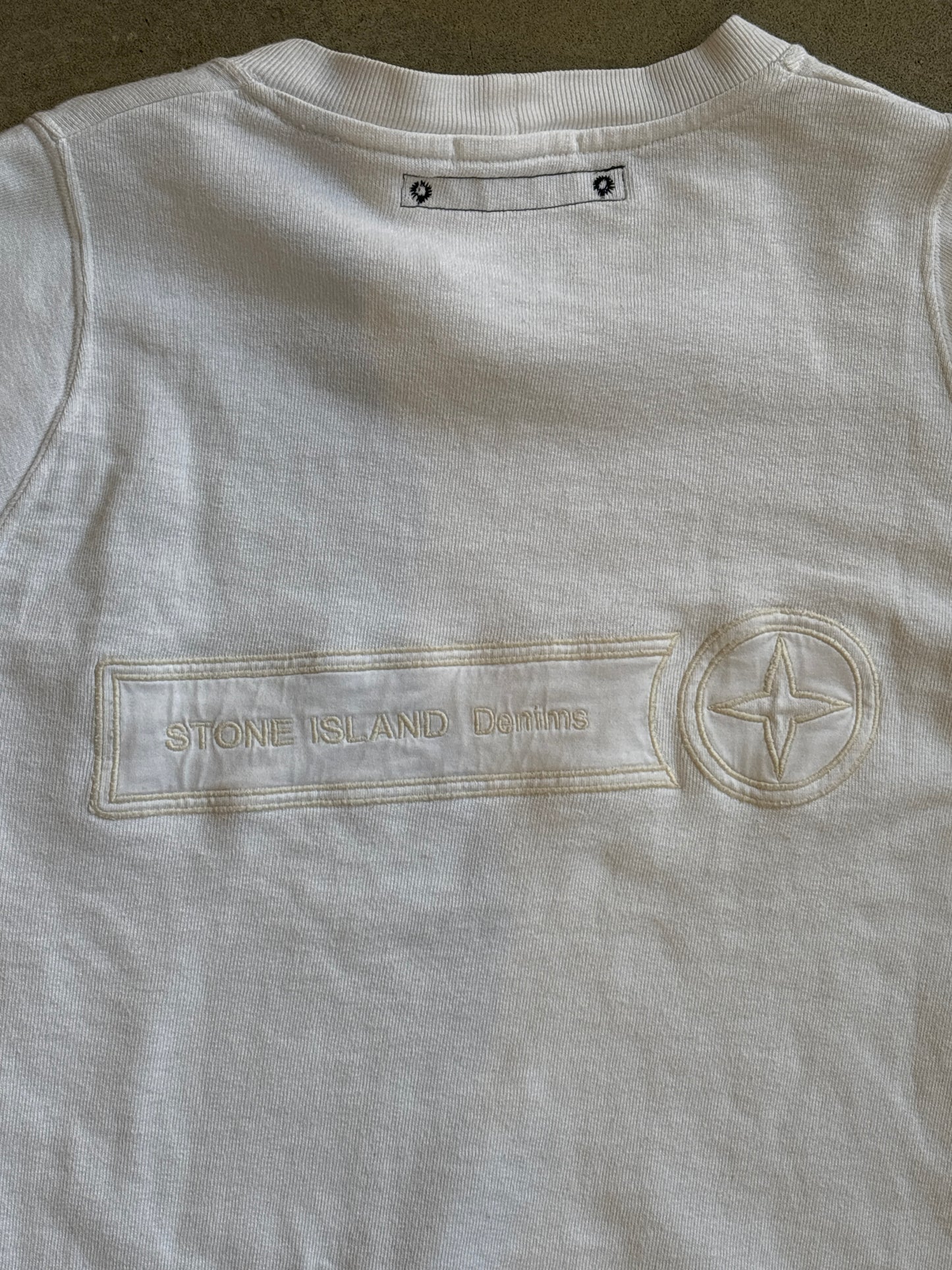 Stone Island Denims Logo Sweater White M