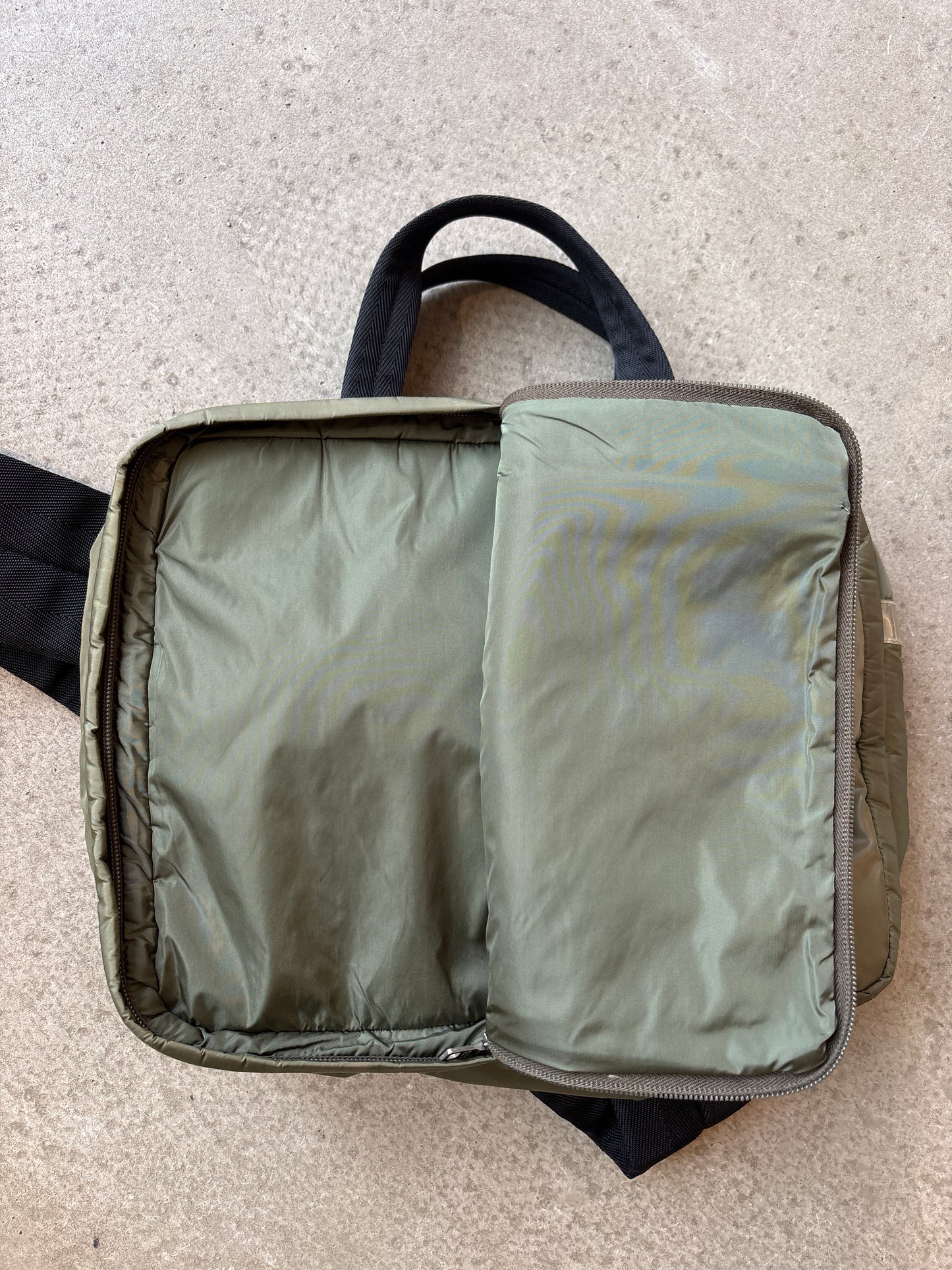 Vintage Prada Sport Transparent Messenger Bag Green