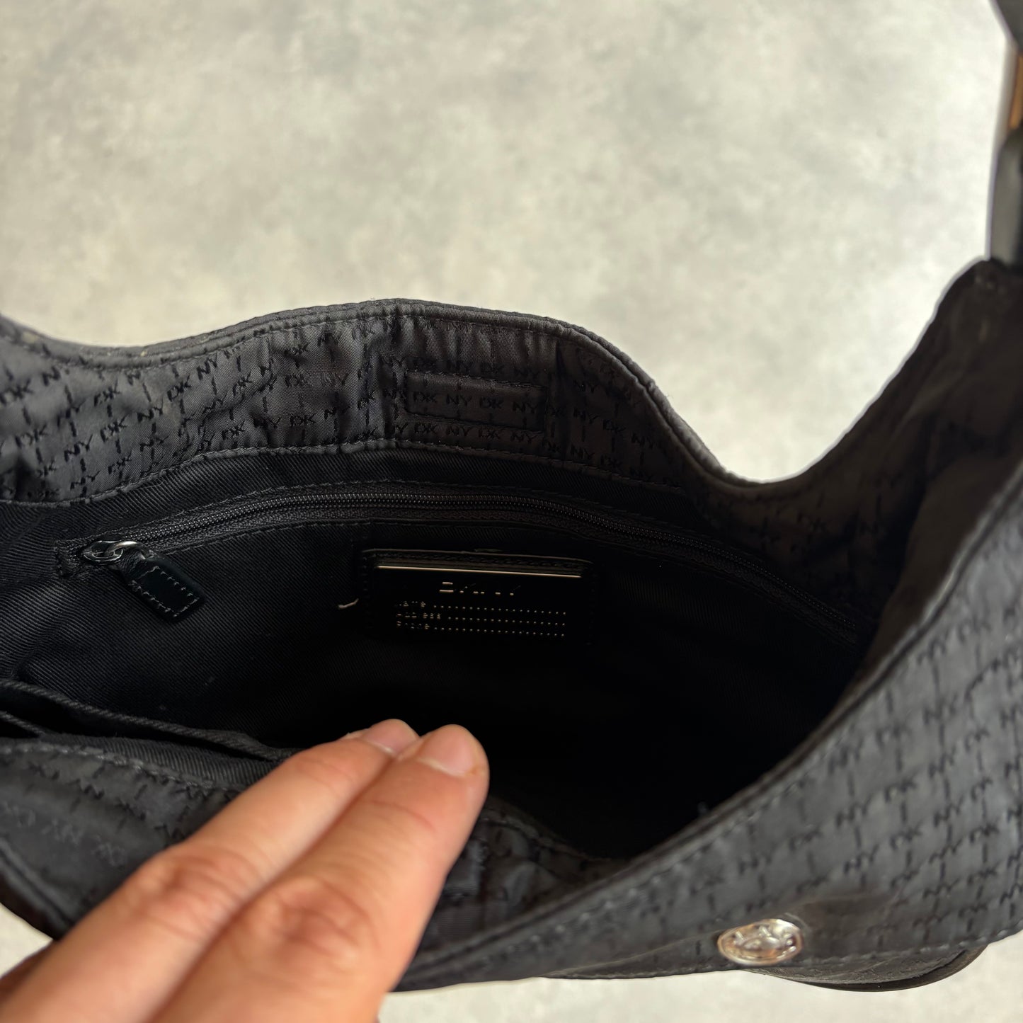 DKNY Embossed Black Nylon Bag 2YK