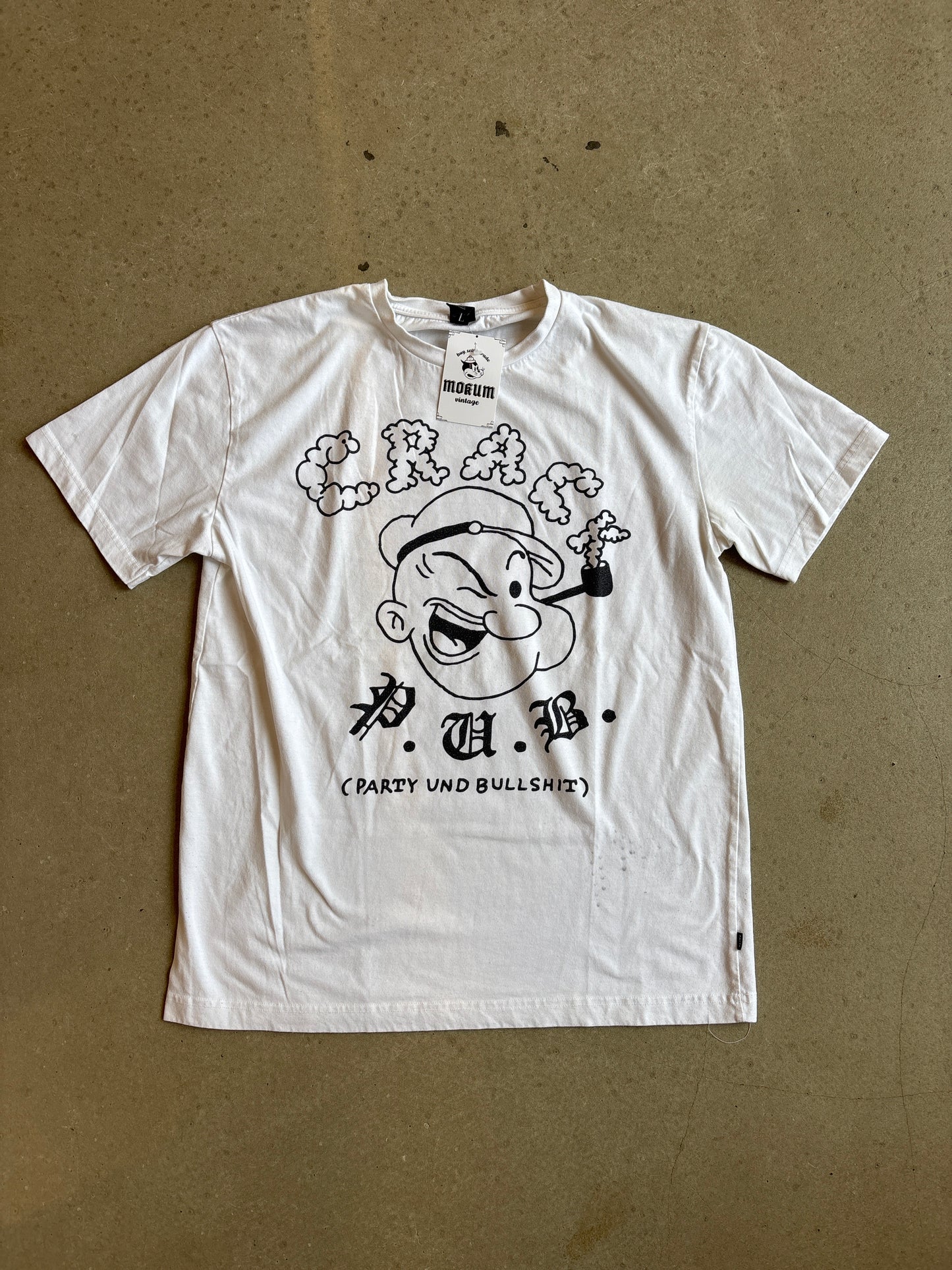 Patta Popeye Crack P.U.B Nye 11-12 Party Tee White L