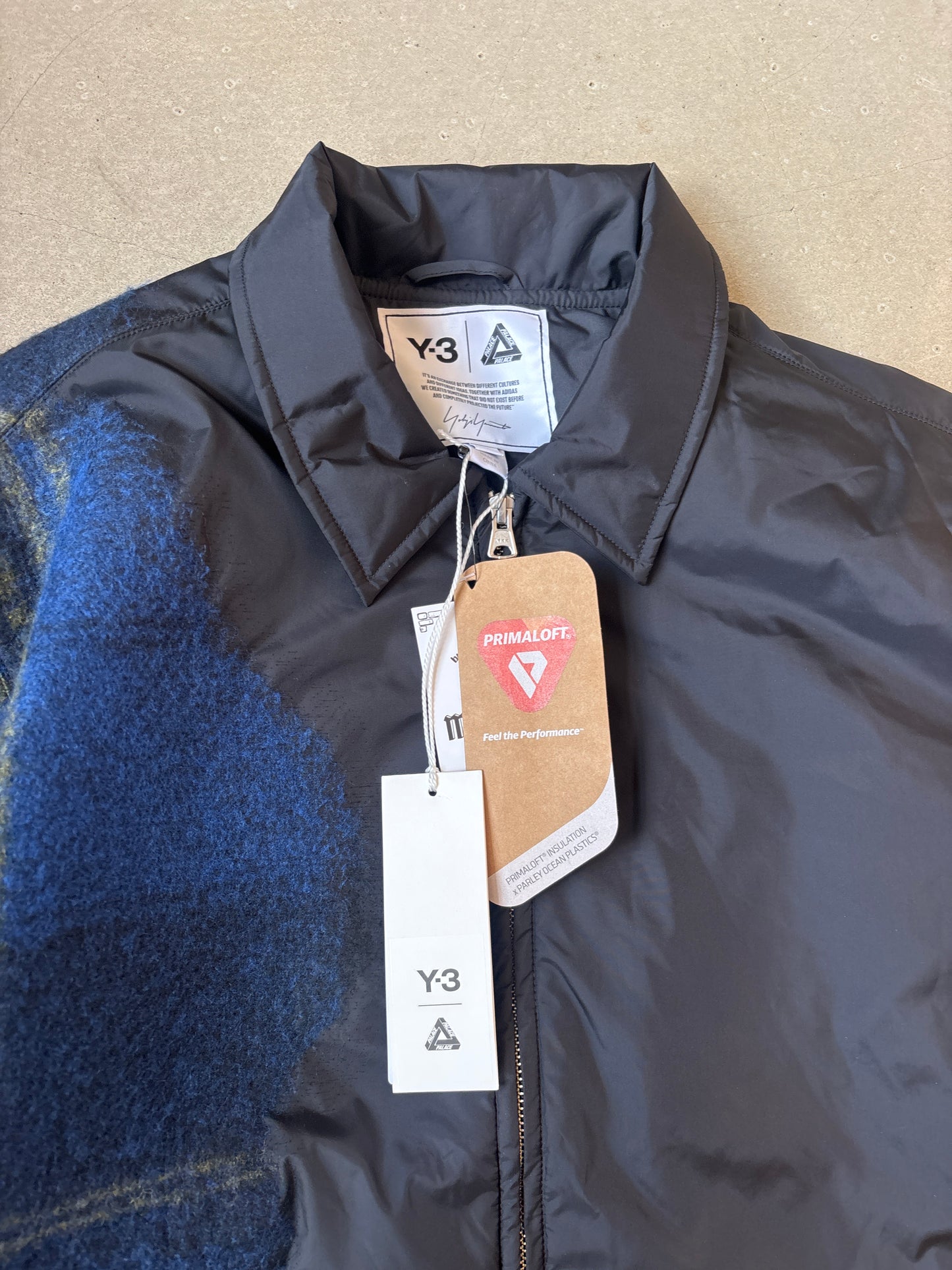 Palace Y-3 Needle Punch Nylon Wool Coach Jacket Black