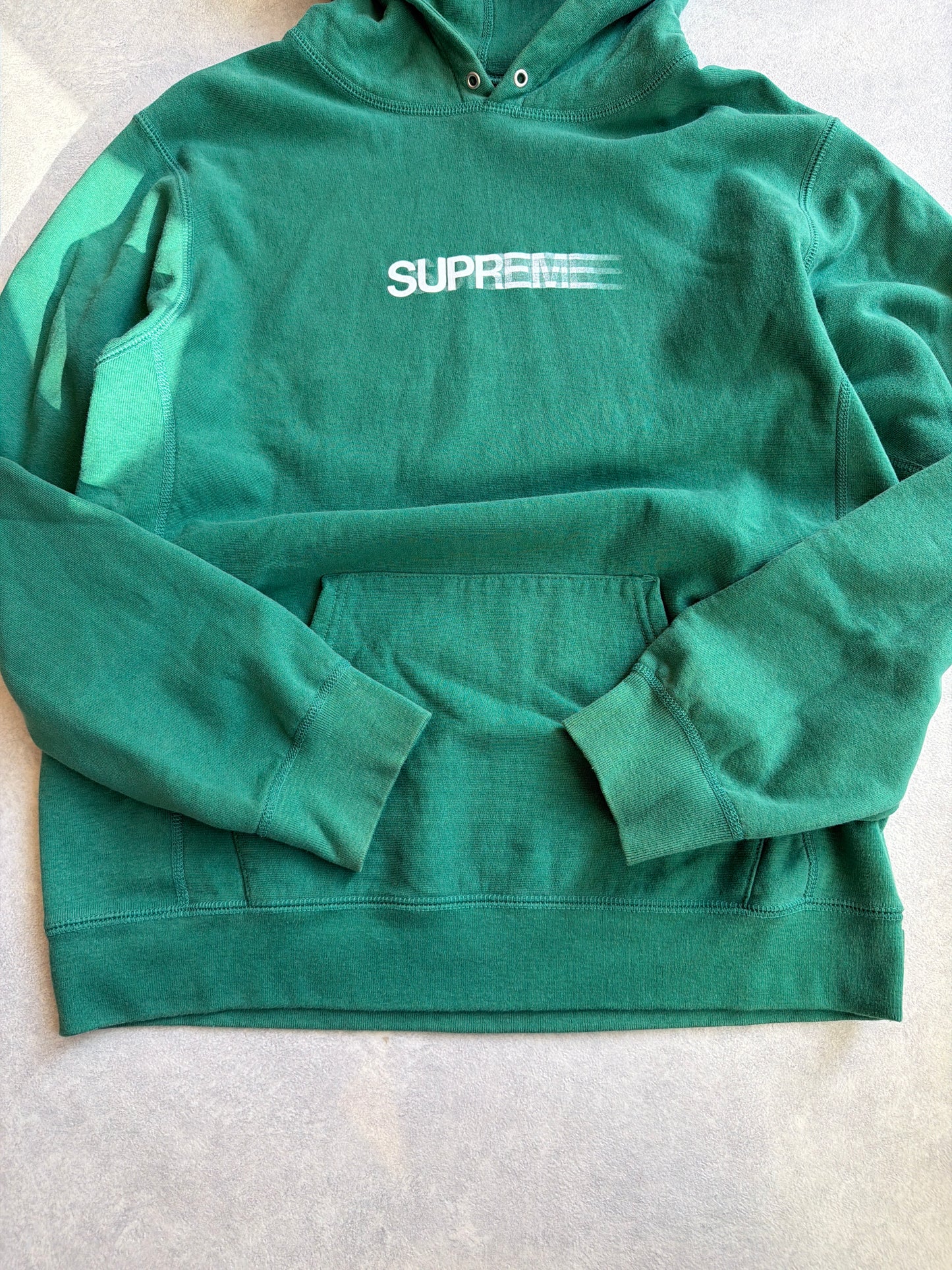 Supreme Motion Logo Hooded Sweatshirt Green Size L