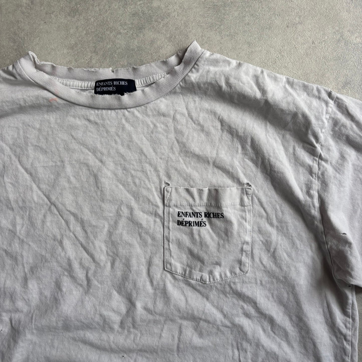 Enfants Riches Déprimés E.R.D Mens White Pocket tee