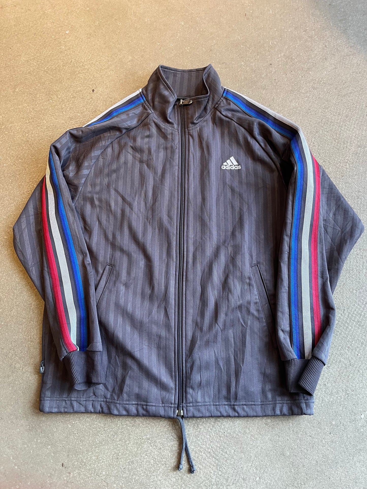 Adidas Multi Colour Track Jacket Grey Small