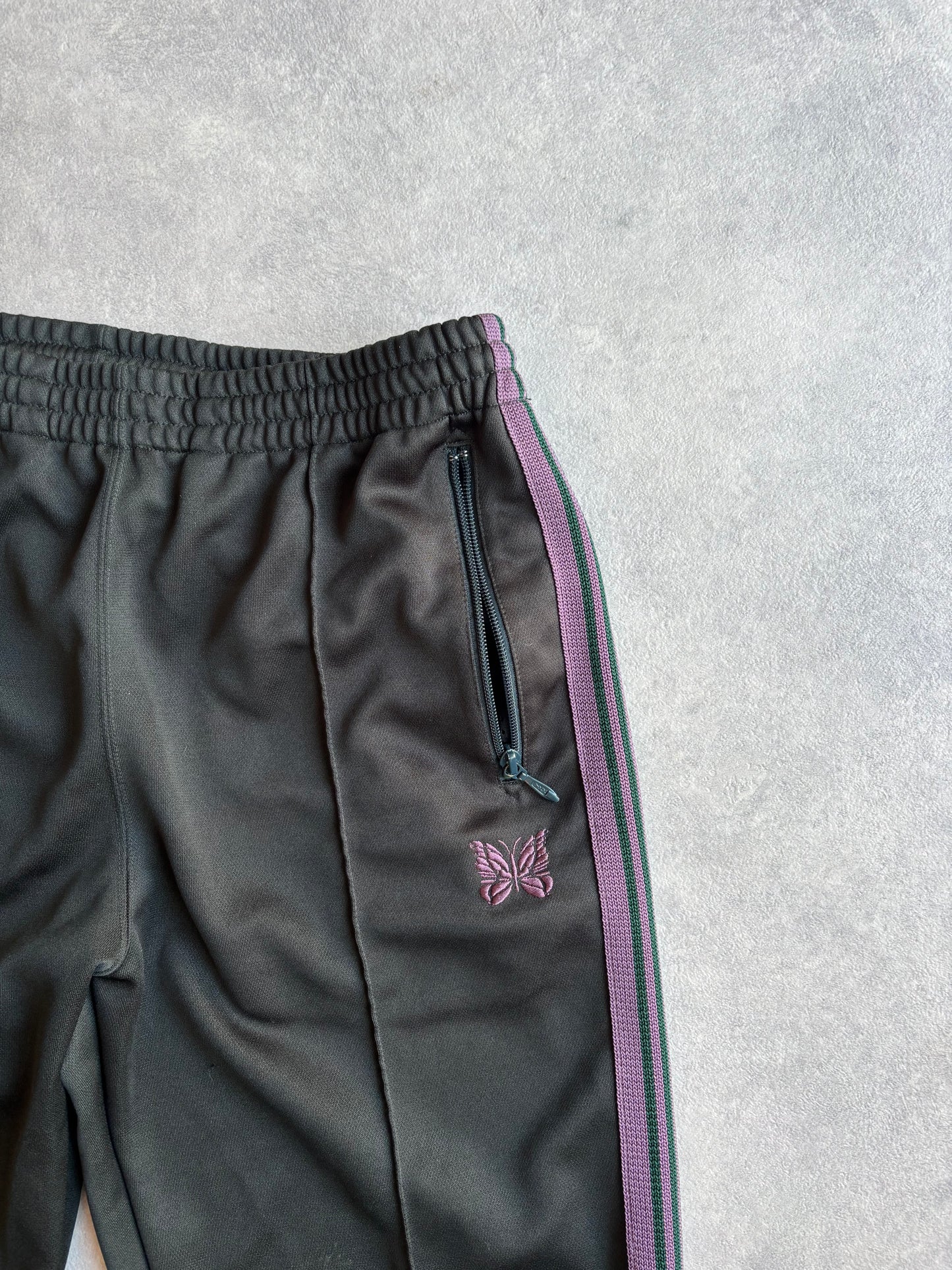 Needles Track Pants Papillon Embroidery Army Green /Purple M