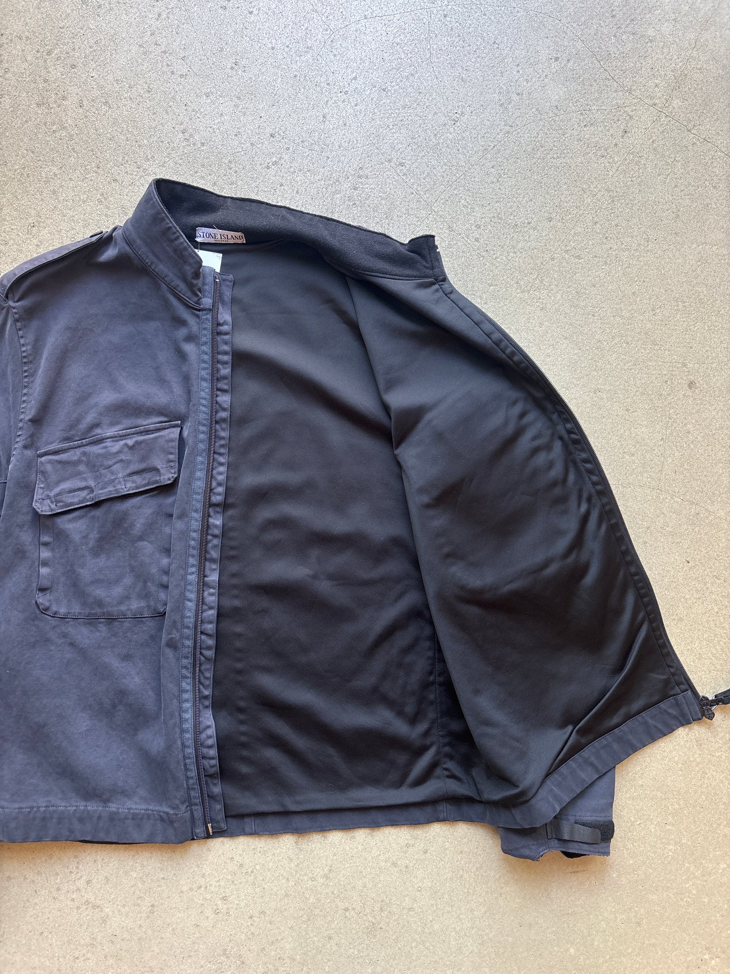Vintage Stone Island Shoulder Patch Double Lined Jacket Navy XXL